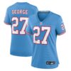 Eddie George Tennessee Titans Nike Women’s Oilers Throwback Retired Player Game Jersey – Light Blue