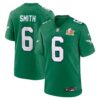 DeVonta Smith Philadelphia Eagles Nike Super Bowl LIX 2nd Alternate Game Jersey – Kelly Green