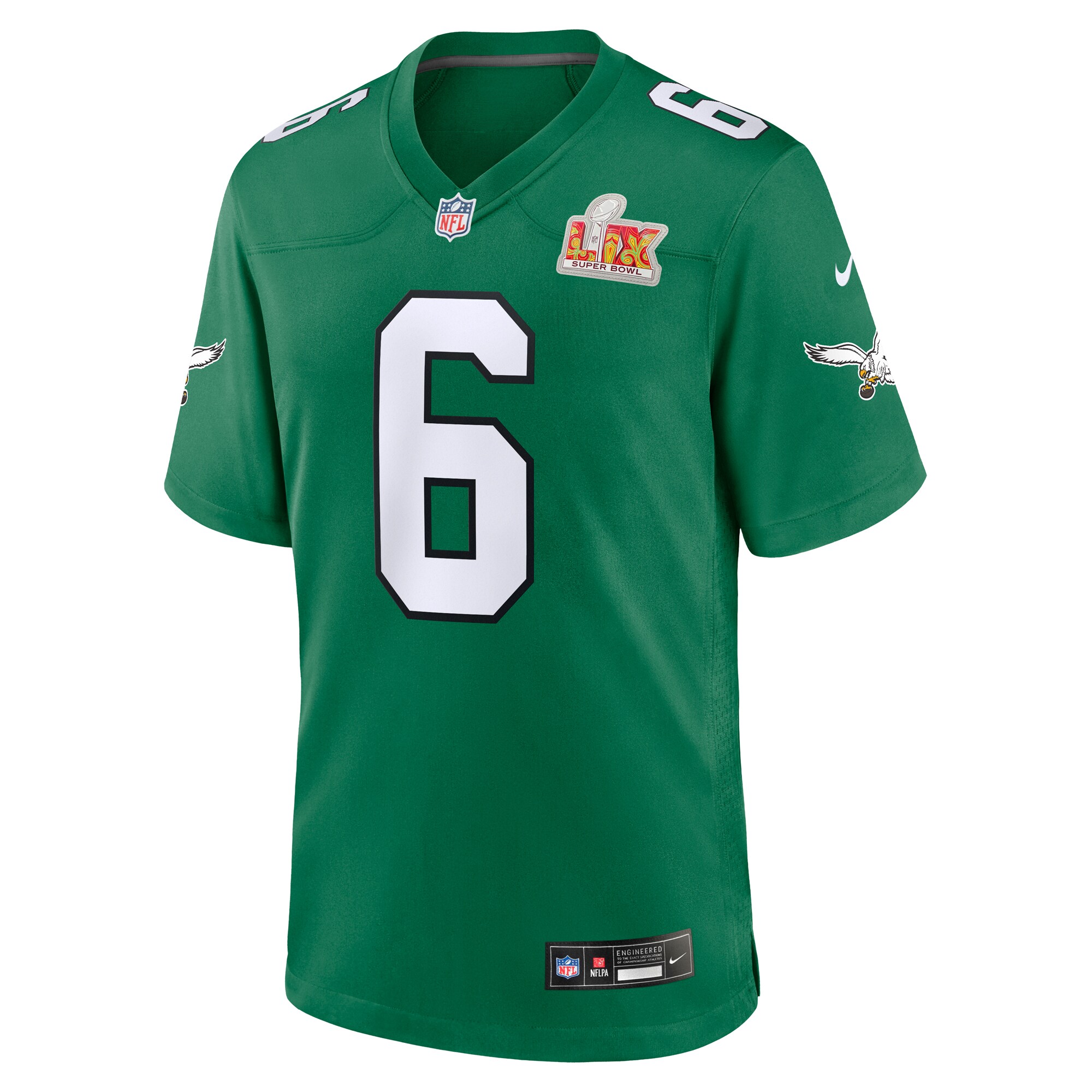 DeVonta Smith Philadelphia Eagles Nike Super Bowl LIX 2nd Alternate Game Jersey – Kelly Green - Image 2
