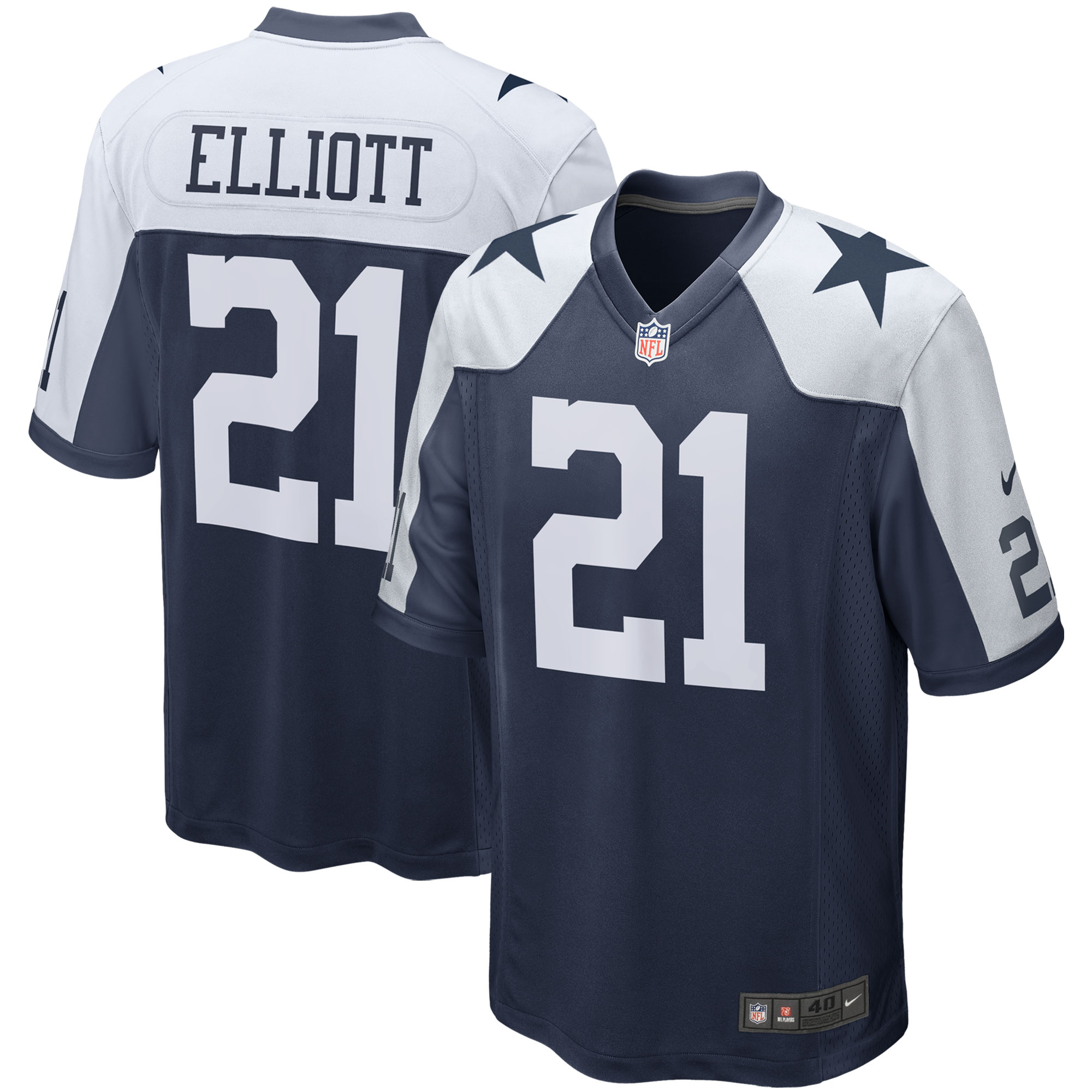 Ezekiel Elliott Dallas Cowboys Nike Alternate Game Team Jersey – Navy
