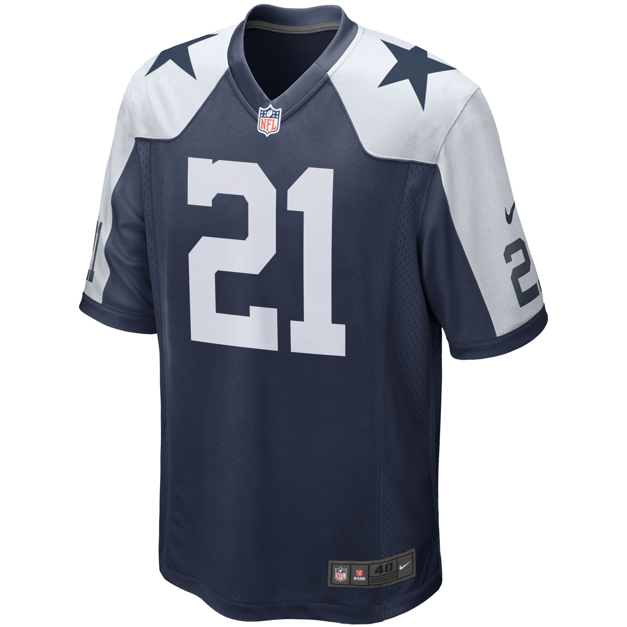 Ezekiel Elliott Dallas Cowboys Nike Alternate Game Team Jersey – Navy - Image 2