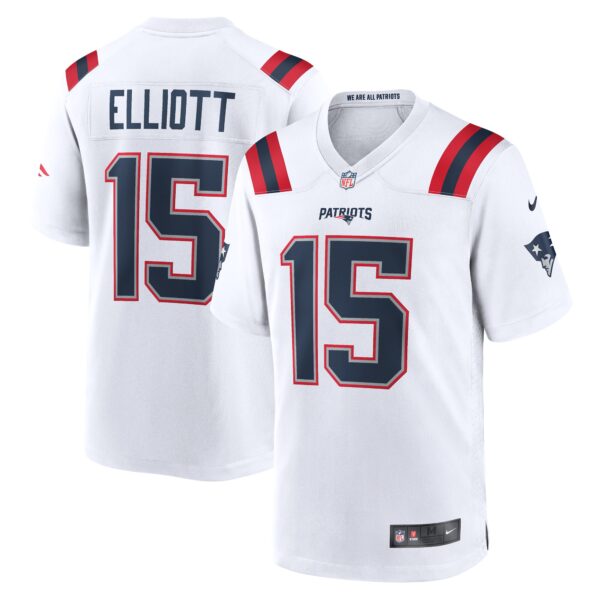 Ezekiel Elliott New England Patriots Nike Game Player Jersey – White