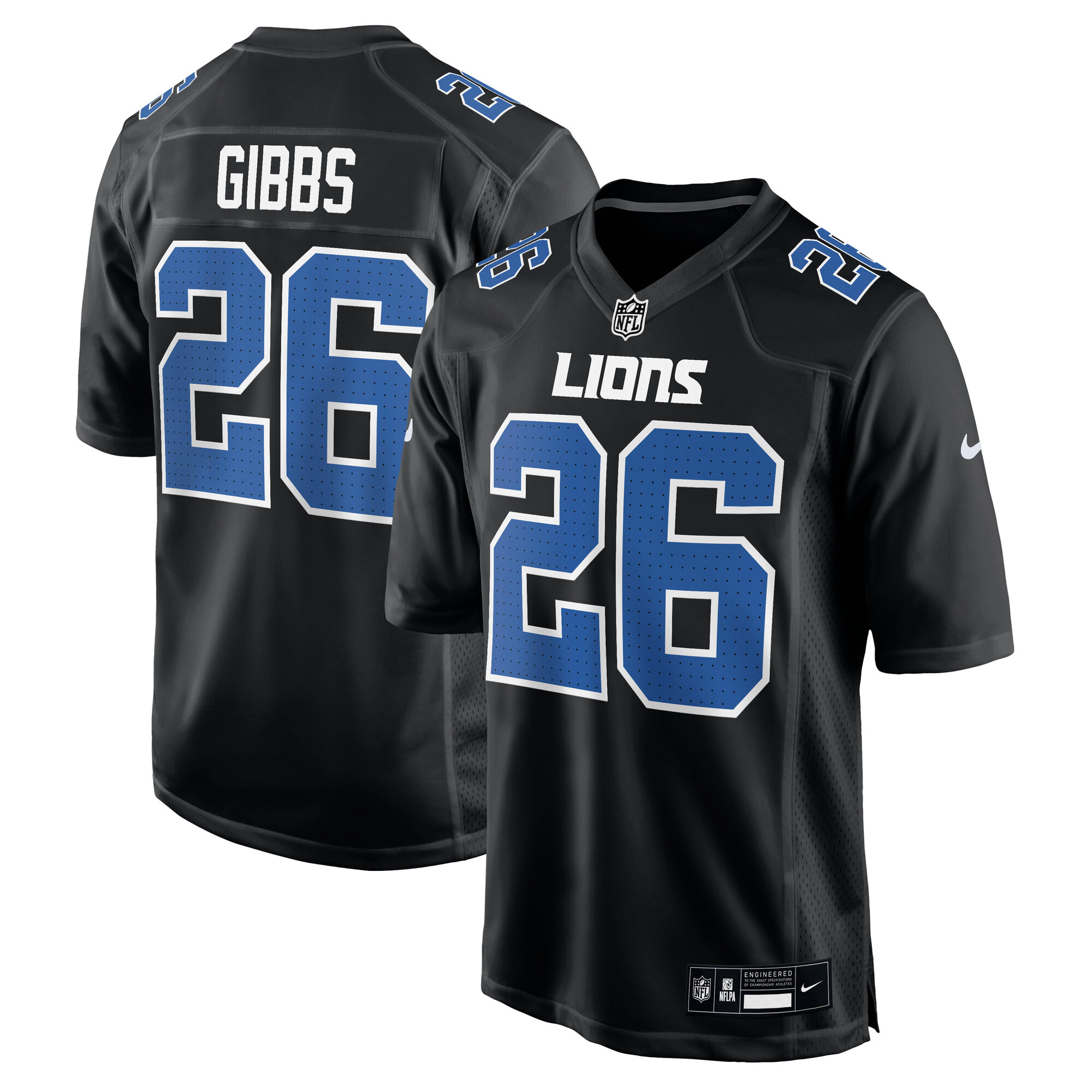 Jahmyr Gibbs Detroit Lions Nike Fashion Jersey – Carbon Black