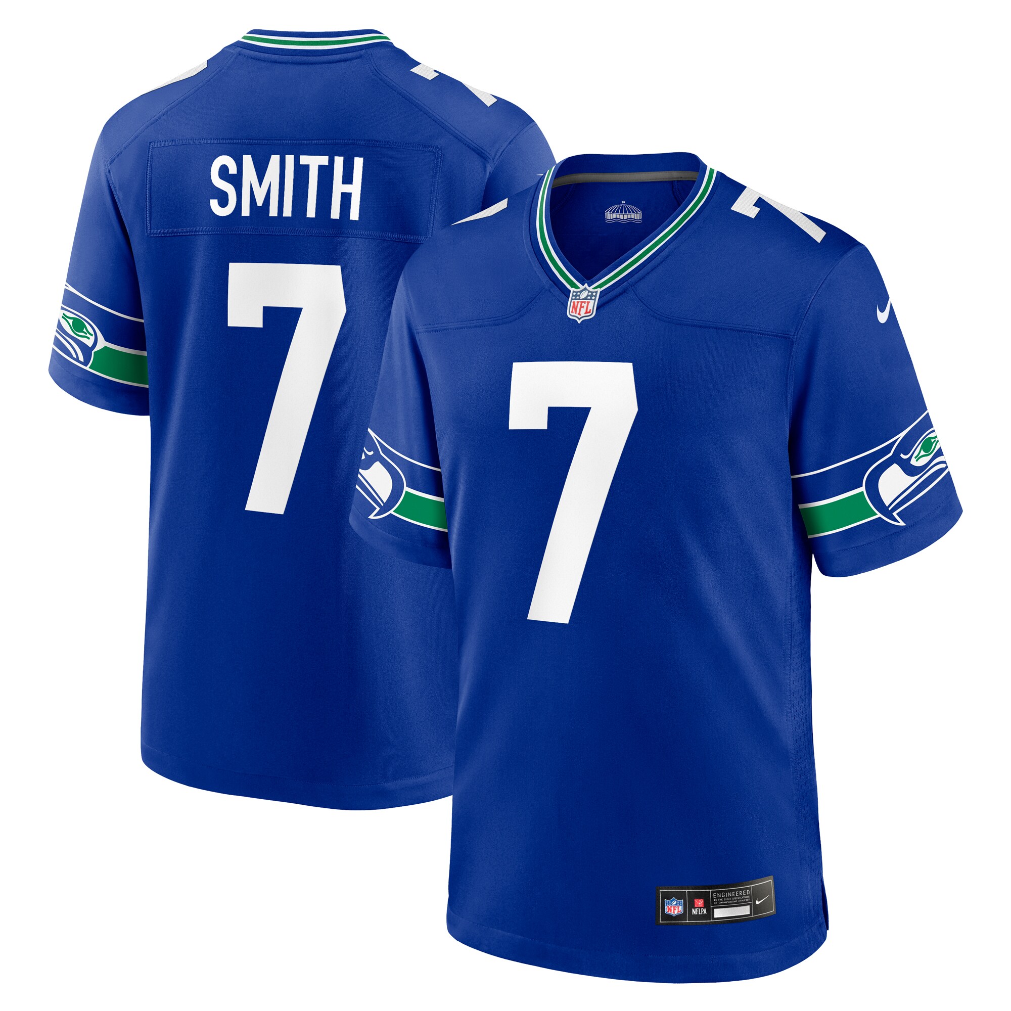 Geno Smith Seattle Seahawks Nike Throwback Player Game Jersey – Royal