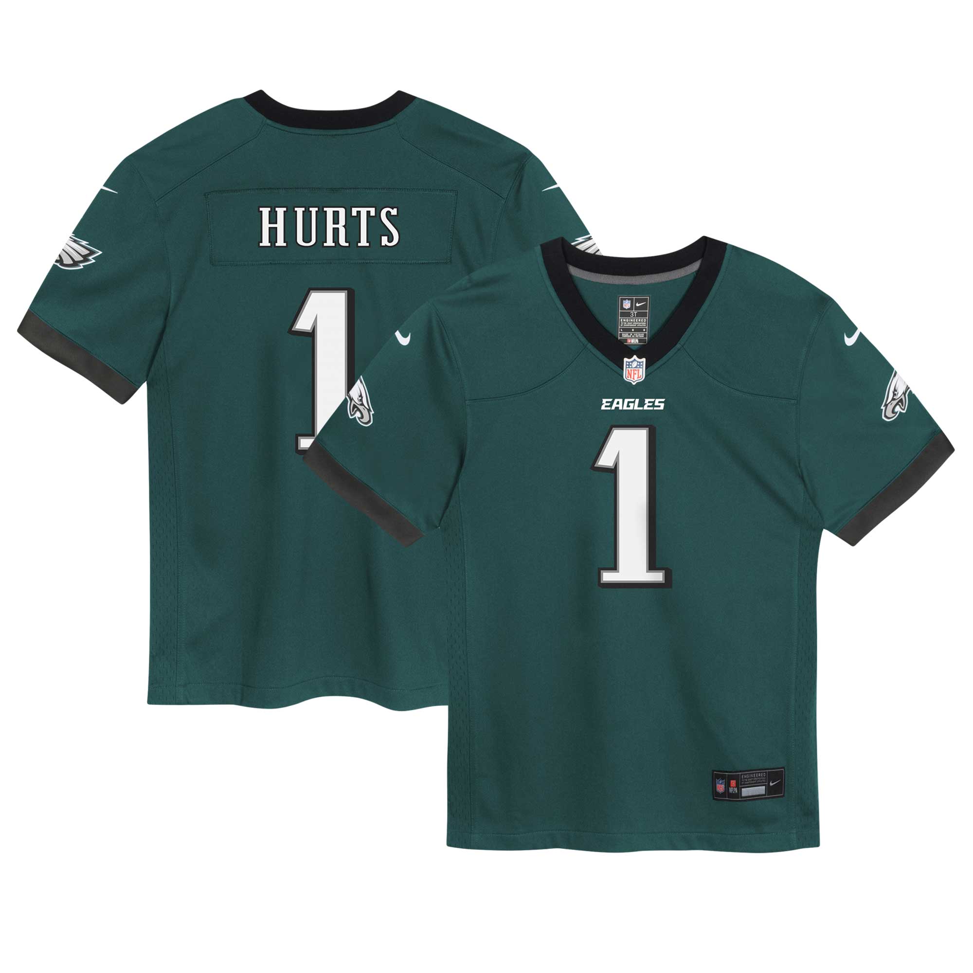Jalen Hurts Philadelphia Eagles Nike Preschool Game Jersey – Kelly Green - Image 3
