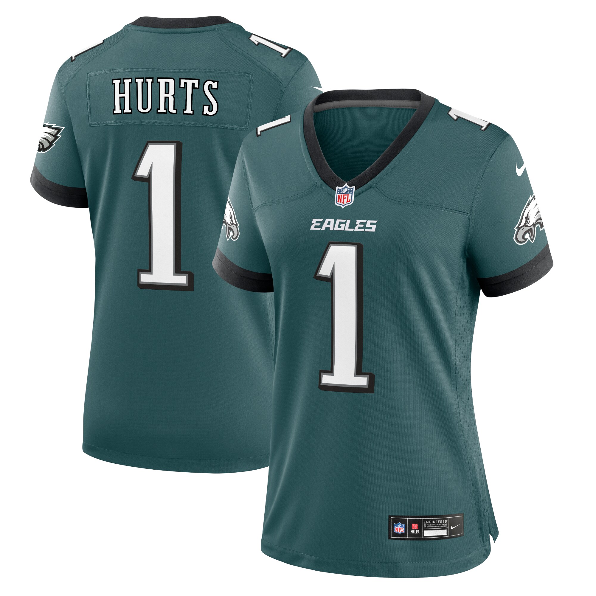 Jalen Hurts Philadelphia Eagles Nike Women’s Team Game Jersey – Midnight Green