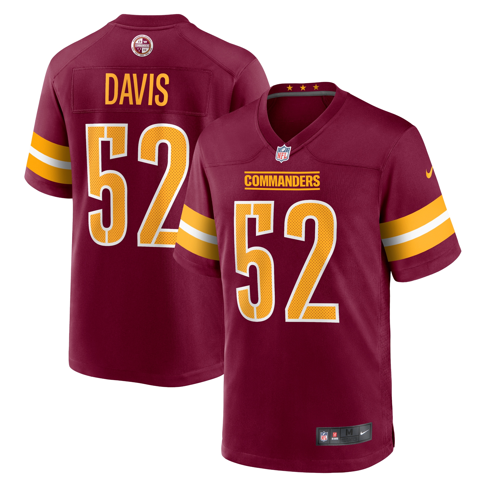 Jamin Davis Washington Commanders Nike Game Jersey – Burgundy