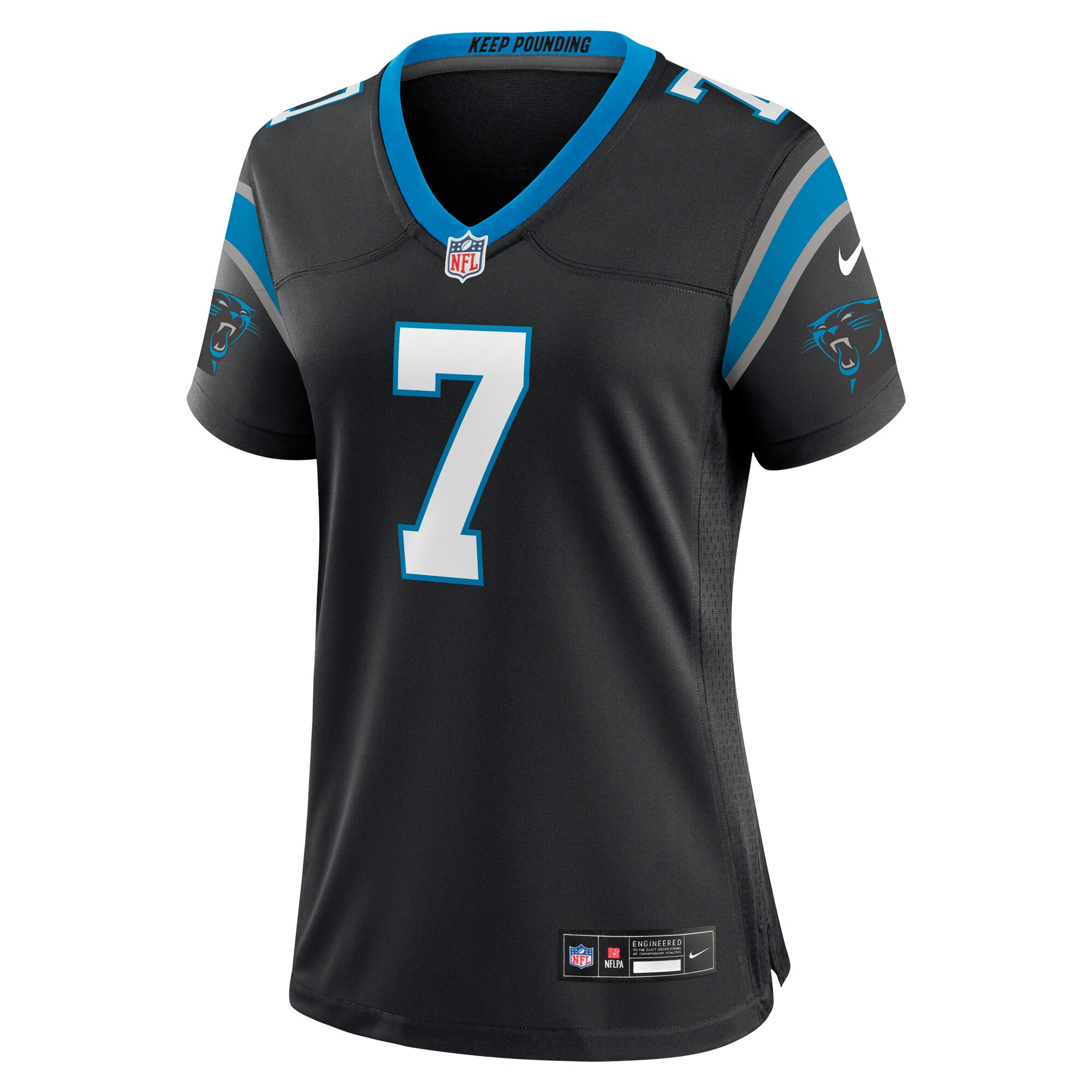 Jadeveon Clowney Carolina Panthers Nike Women’s Game Jersey – Black - Image 2