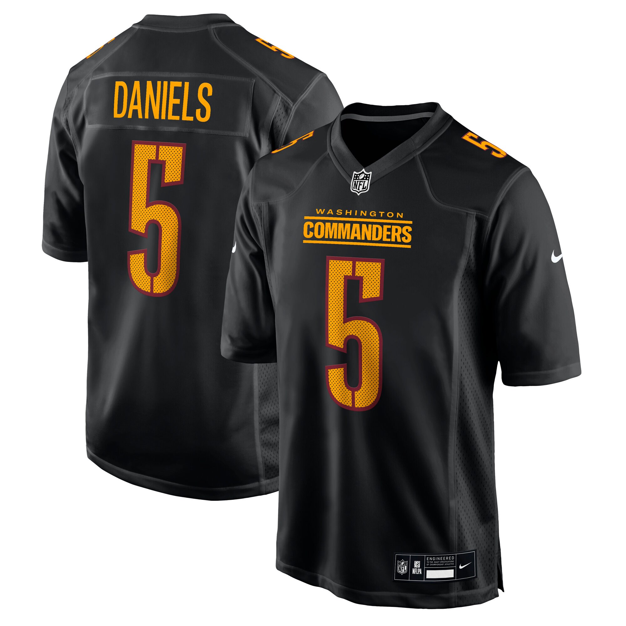 Jayden Daniels Washington Commanders Nike Fashion Jersey – Carbon Black
