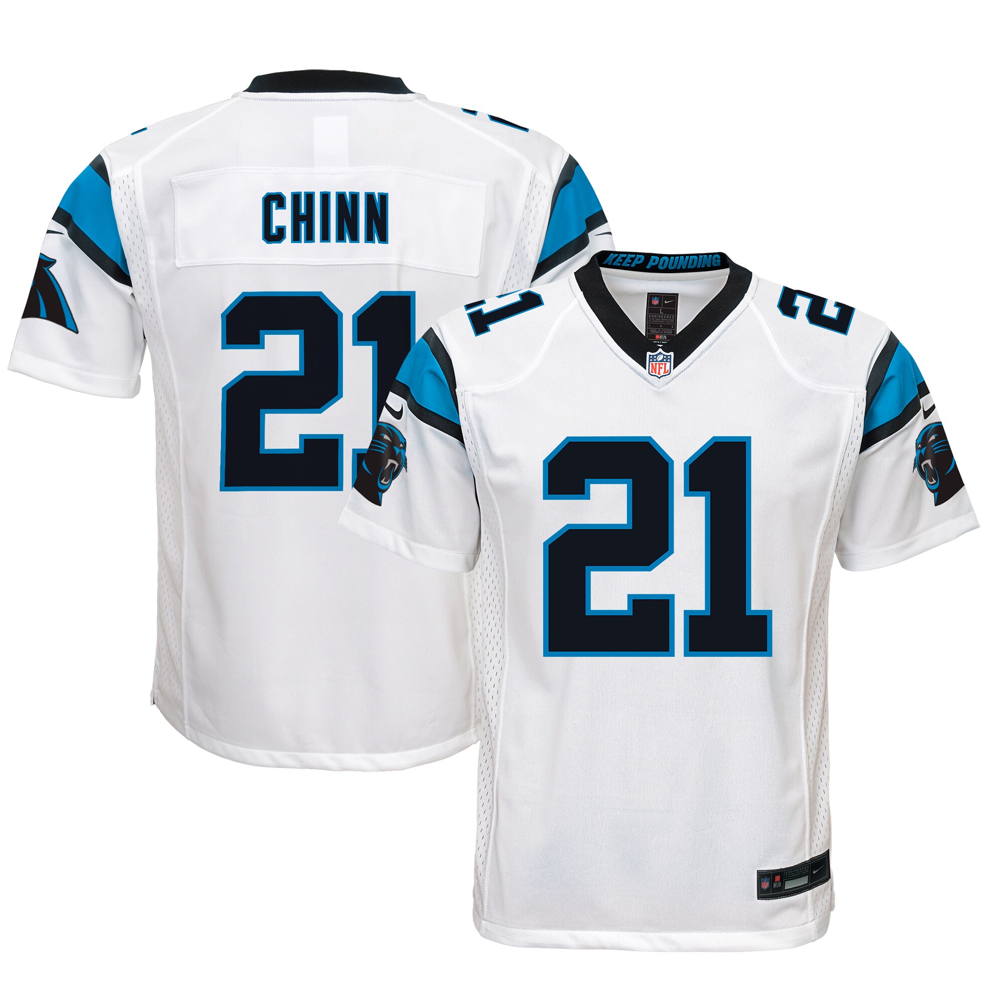 Jeremy Chinn Carolina Panthers Nike Youth Game Jersey – White
