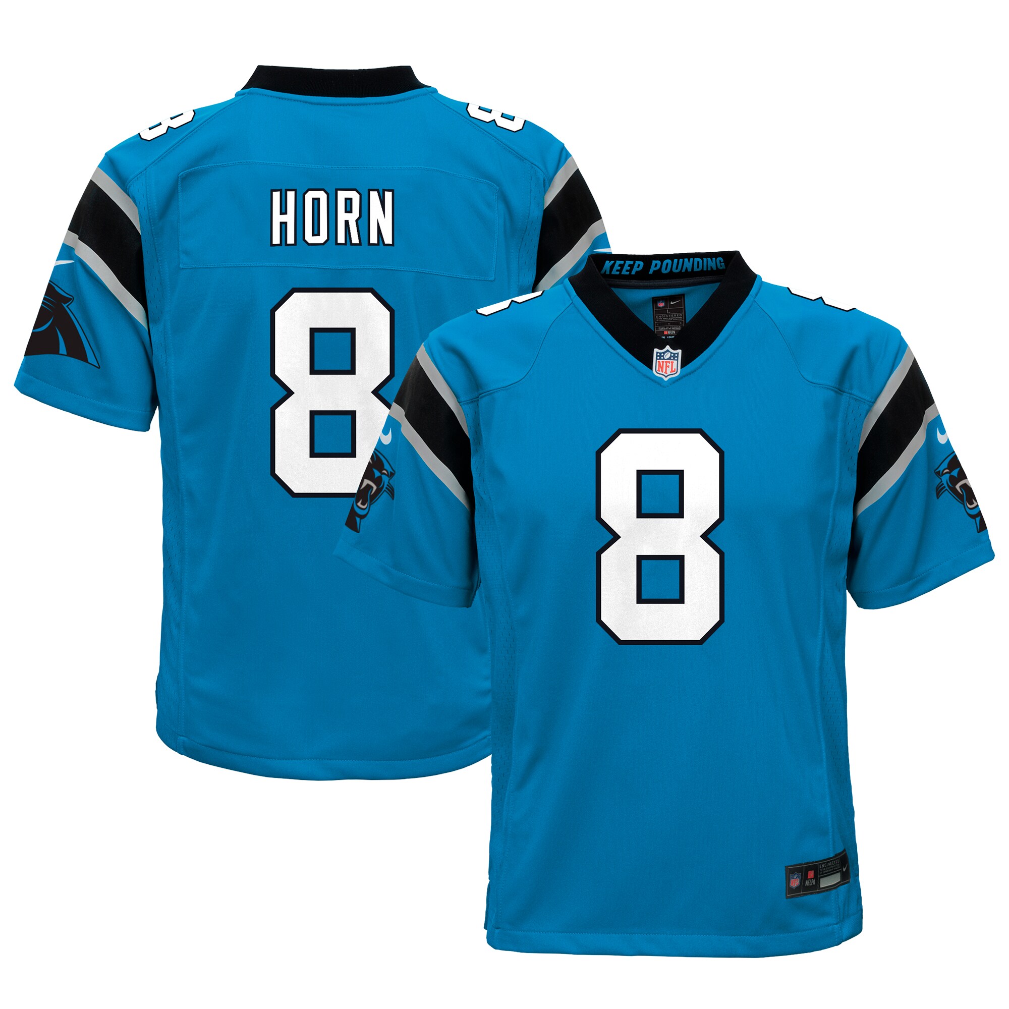 Jaycee Horn Carolina Panthers Nike Youth Game Jersey – Blue