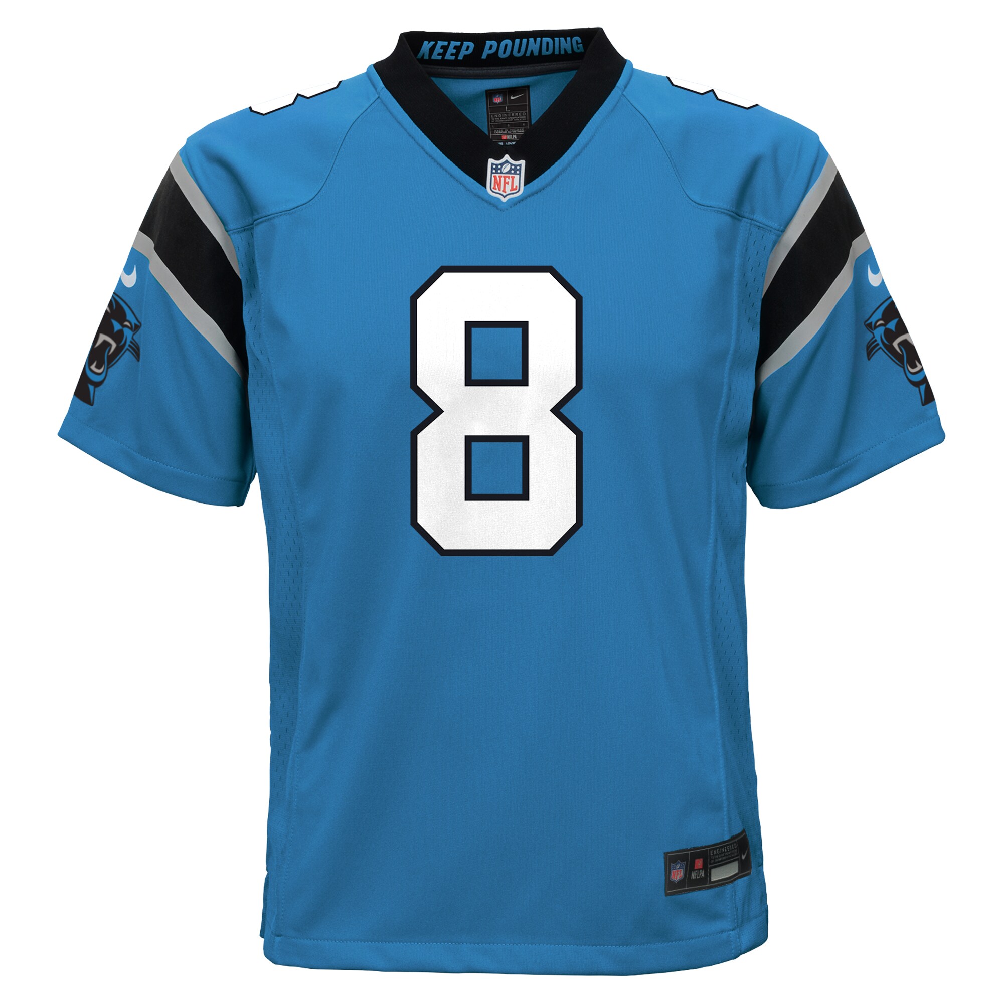 Jaycee Horn Carolina Panthers Nike Youth Game Jersey – Blue - Image 2