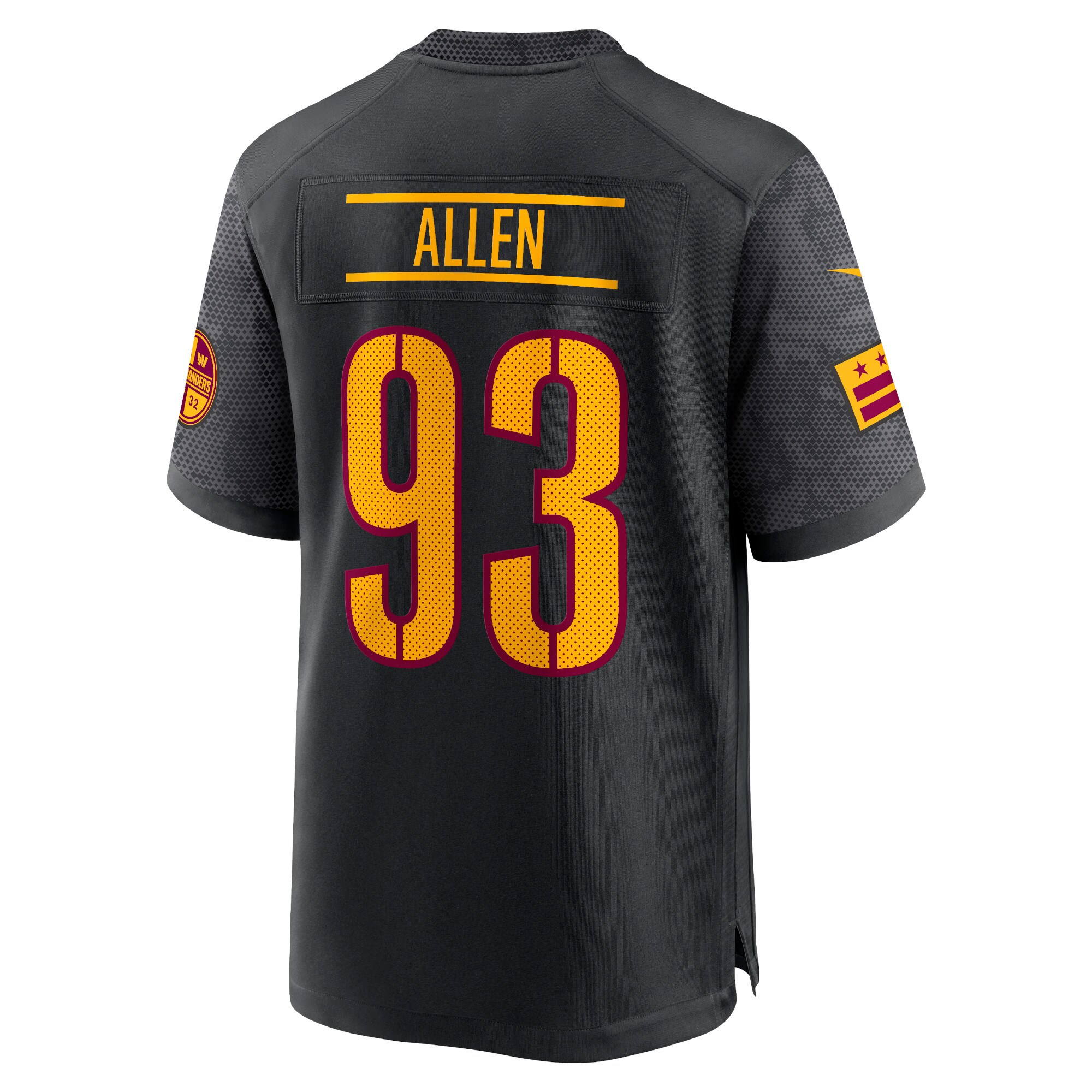 Jonathan Allen Washington Commanders Nike Youth Game Jersey – Black - Image 3