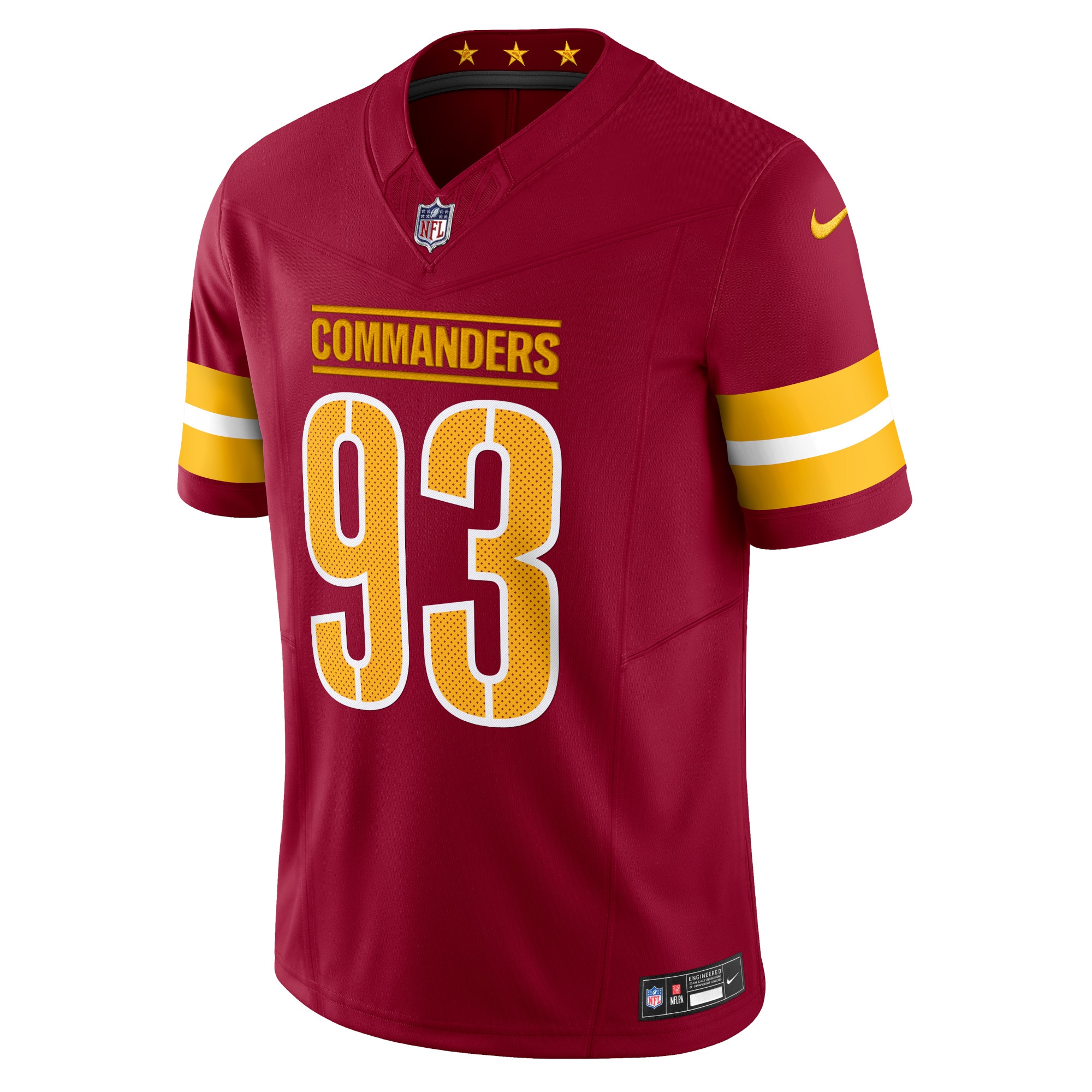Jonathan Allen Washington Commanders Nike Vapor F.U.S.E. Limited Jersey – Burgundy - Image 2