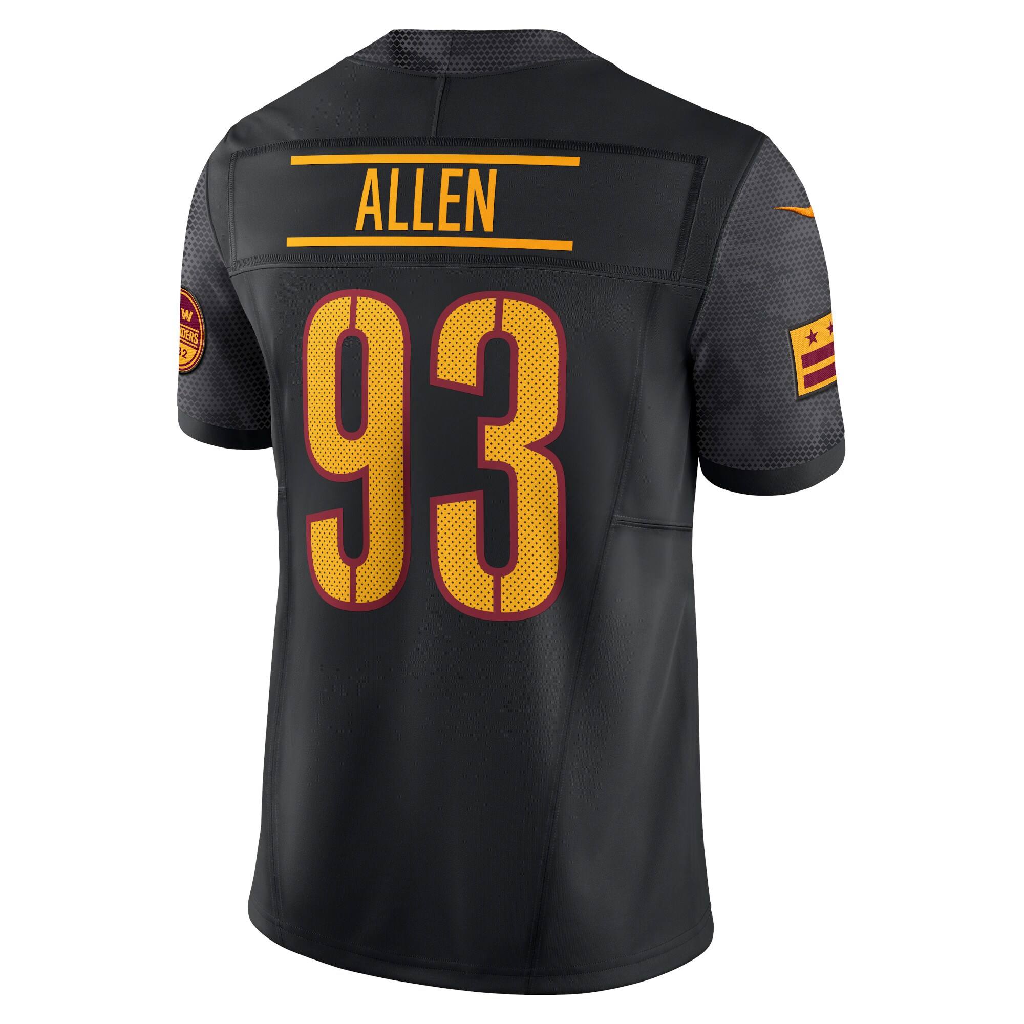 Jonathan Allen Washington Commanders Nike Alternate Vapor F.U.S.E. Limited Jersey – Black - Image 3