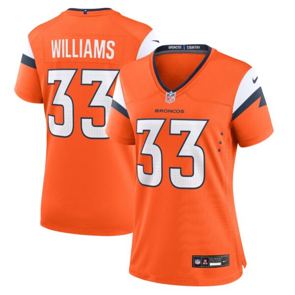 Javonte Williams Denver Broncos Nike Women’s Game Jersey – Orange