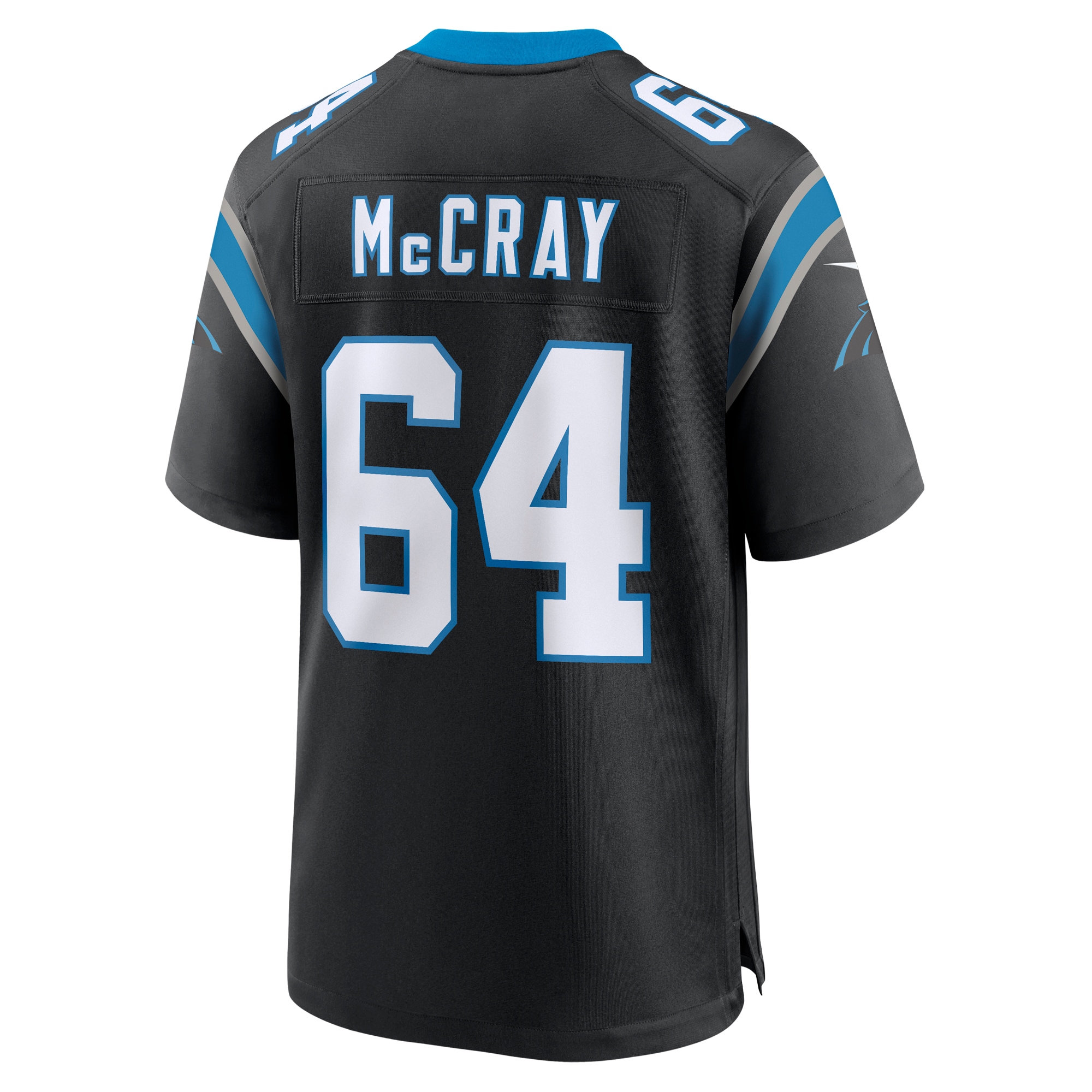 Justin McCray Carolina Panthers Nike Team Game Jersey – Black - Image 3