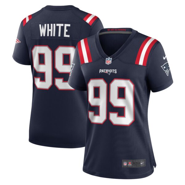 Keion White New England Patriots Nike Women’s Team Game Jersey – Navy