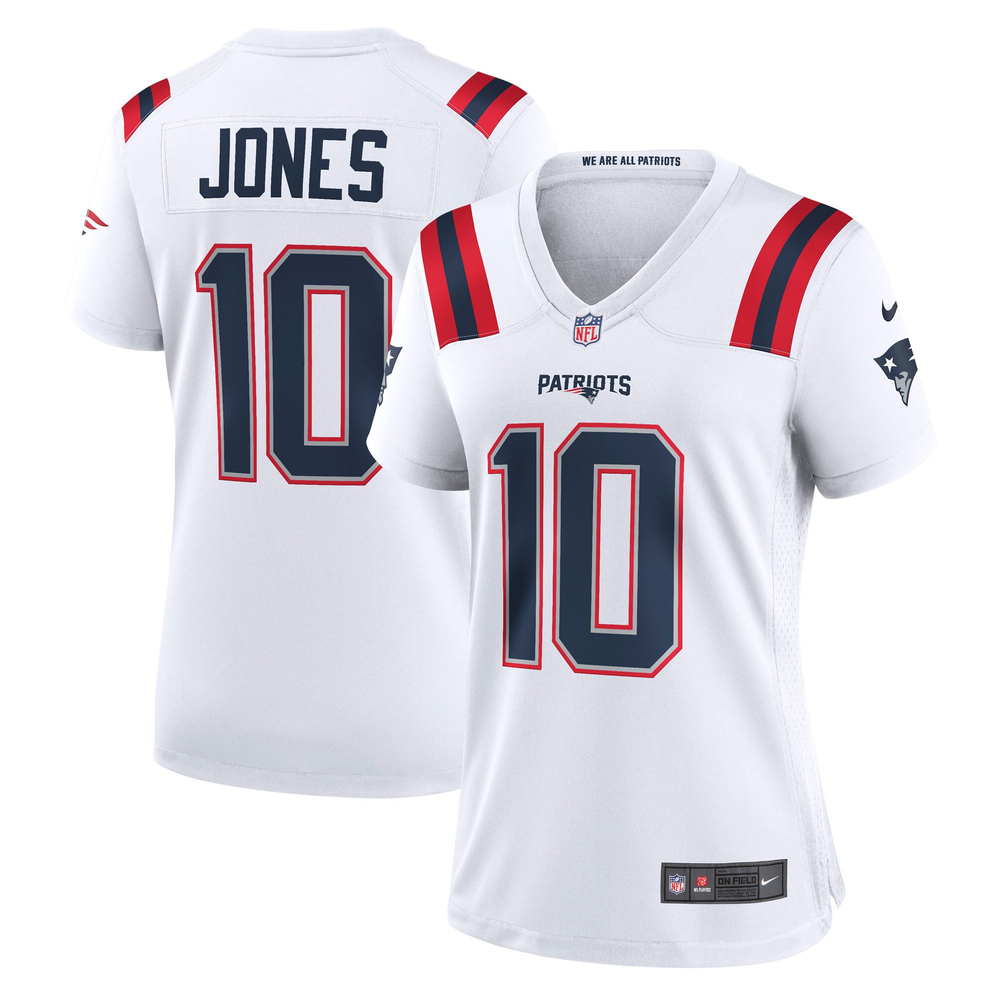 Mac Jones New England Patriots Nike Women’s Player Jersey – White
