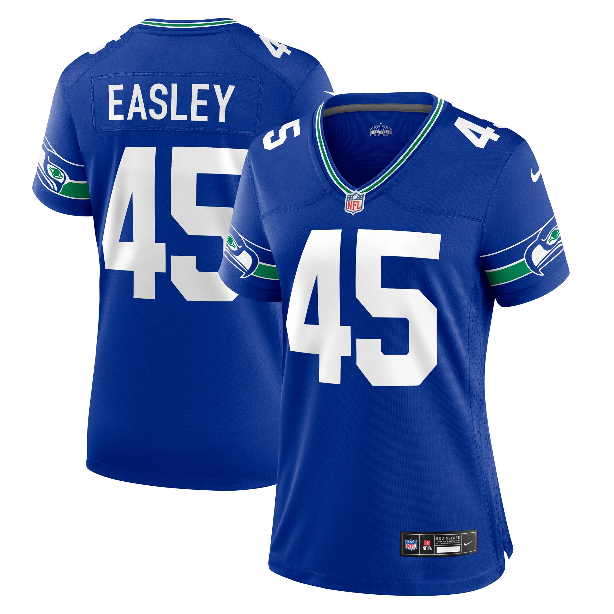 Kenny Easley Seattle Seahawks Nike Women’s Throwback Retired Player Game Jersey – Royal