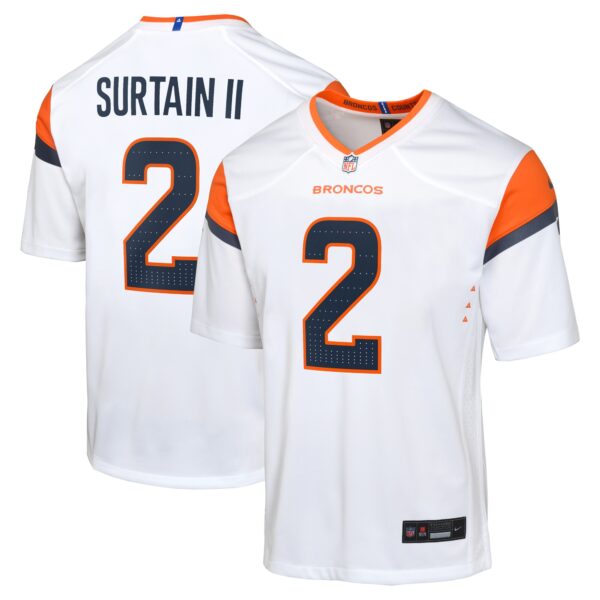 Patrick Surtain II Denver Broncos Nike Youth Game Jersey – White