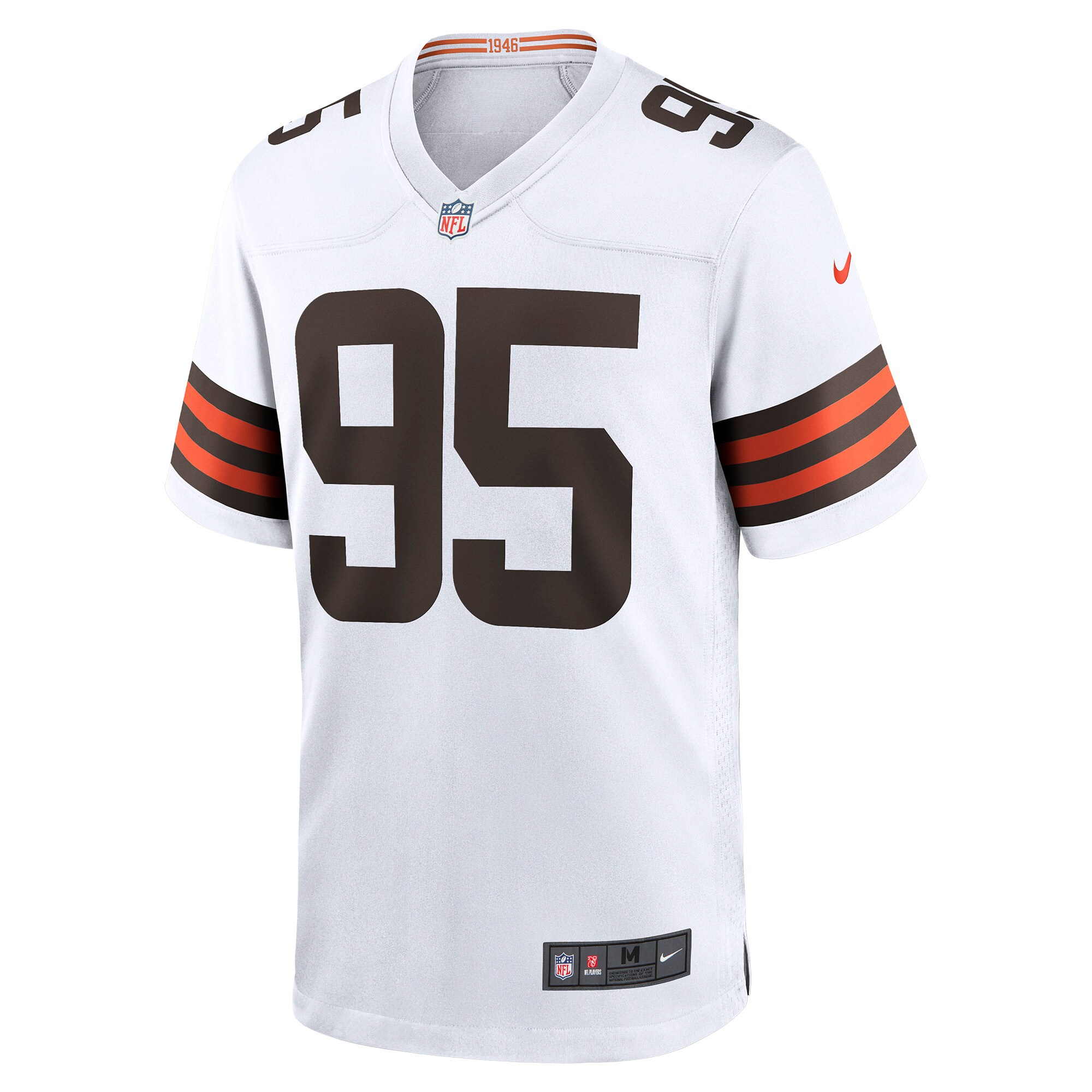 Myles Garrett Cleveland Browns Nike Away Game Jersey – White - Image 2