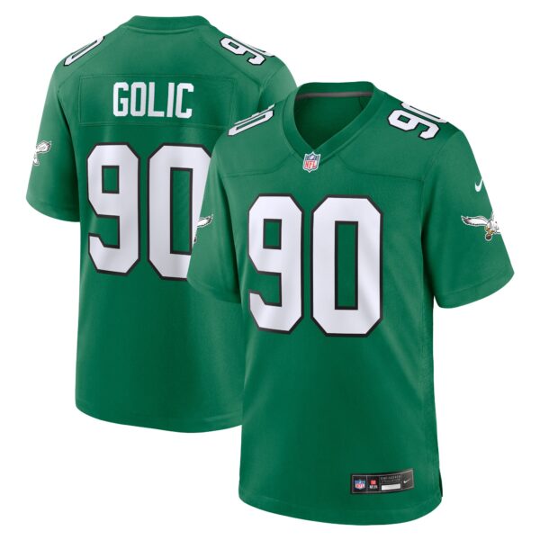 Mike Golic Philadelphia Eagles Nike Alternate Game Jersey – Kelly Green
