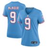 Steve McNair Tennessee Titans Nike Women’s Oilers Throwback Retired Player Game Jersey – Light Blue