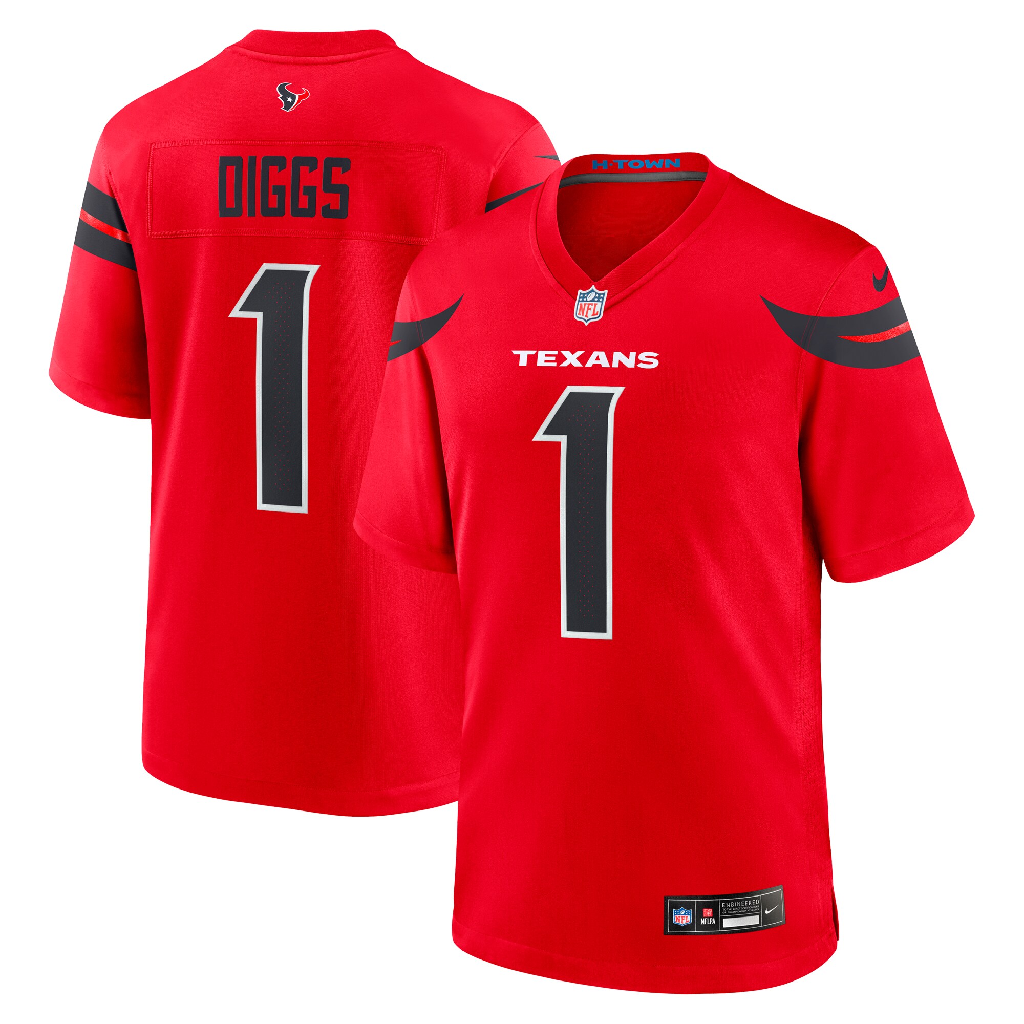 Stefon Diggs Houston Texans Nike Alternate Game Jersey – Red