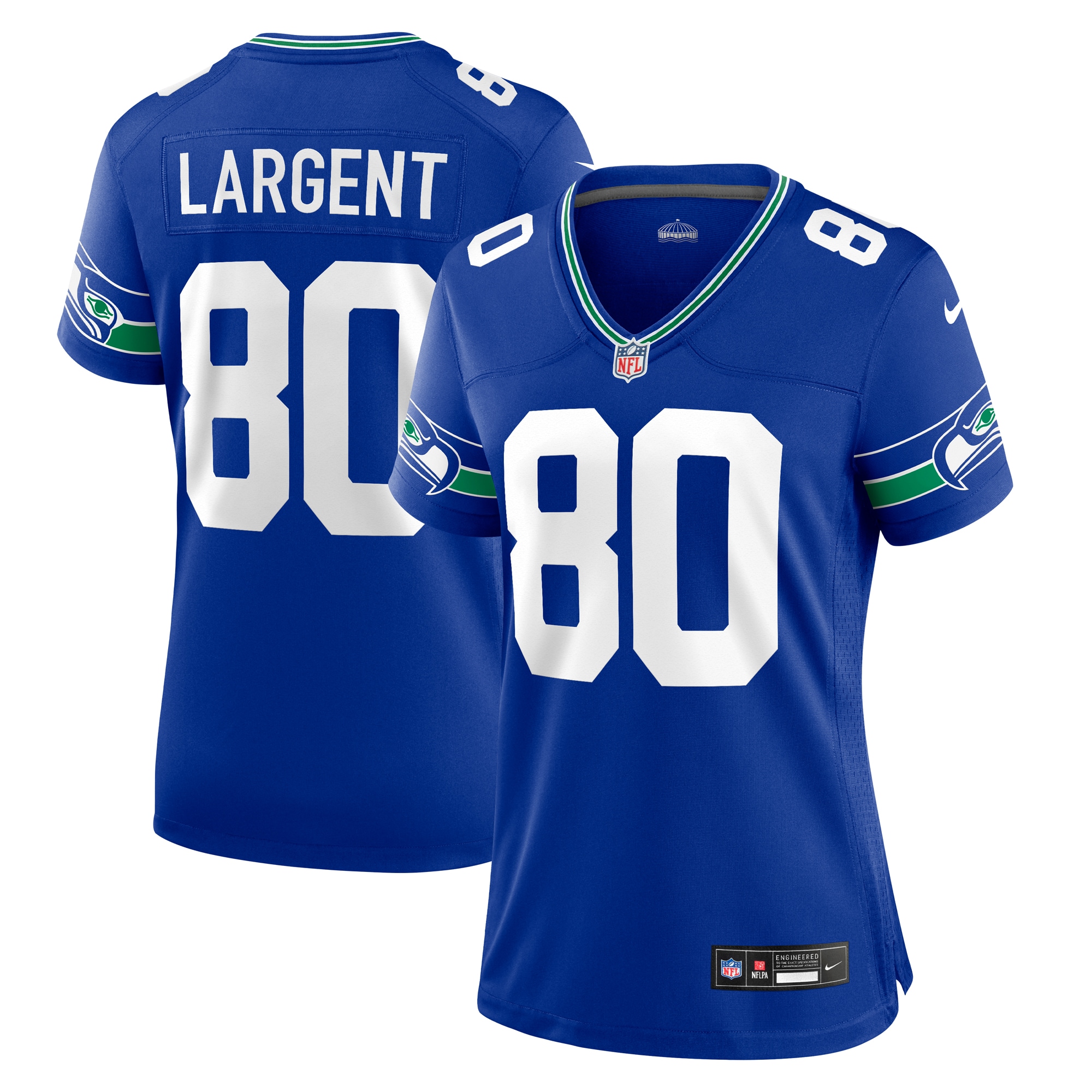 Steve Largent Seattle Seahawks Nike Women’s Throwback Retired Player Game Jersey – Royal