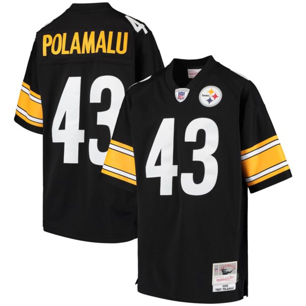 Troy Polamalu Pittsburgh Steelers Mitchell & Ness Youth 2005 Gridiron Classics Retired Player Legacy Jersey – Black