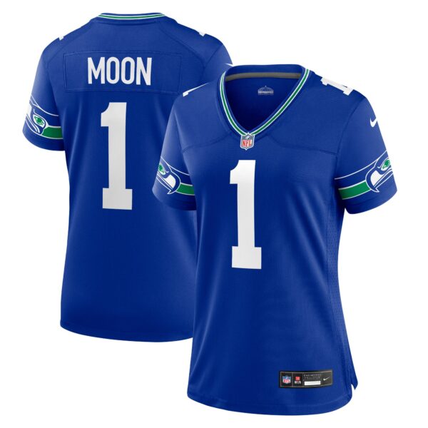 Warren Moon Seattle Seahawks Nike Women’s Throwback Retired Player Game Jersey – Royal