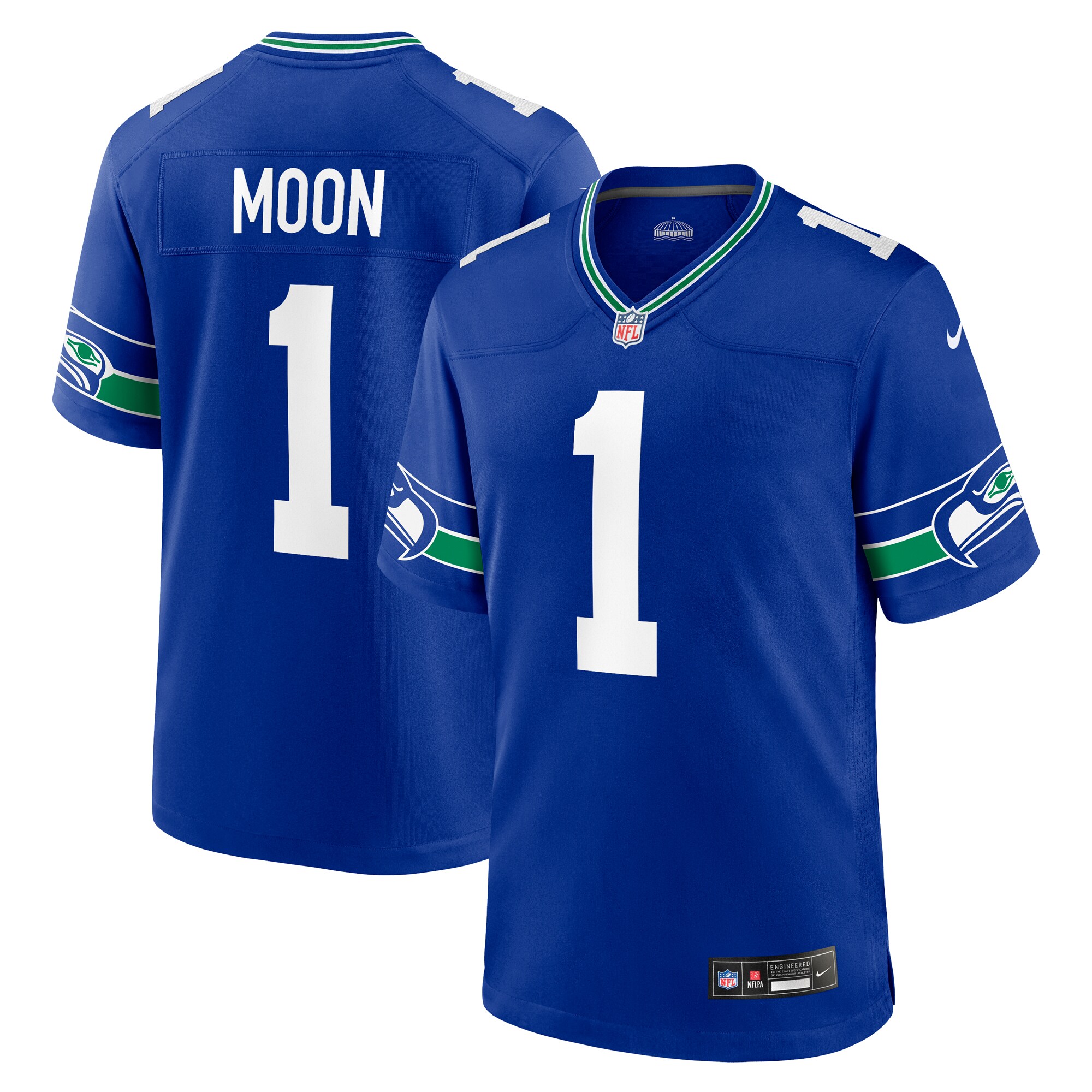 Warren Moon Seattle Seahawks Nike Throwback Retired Player Game Jersey – Royal