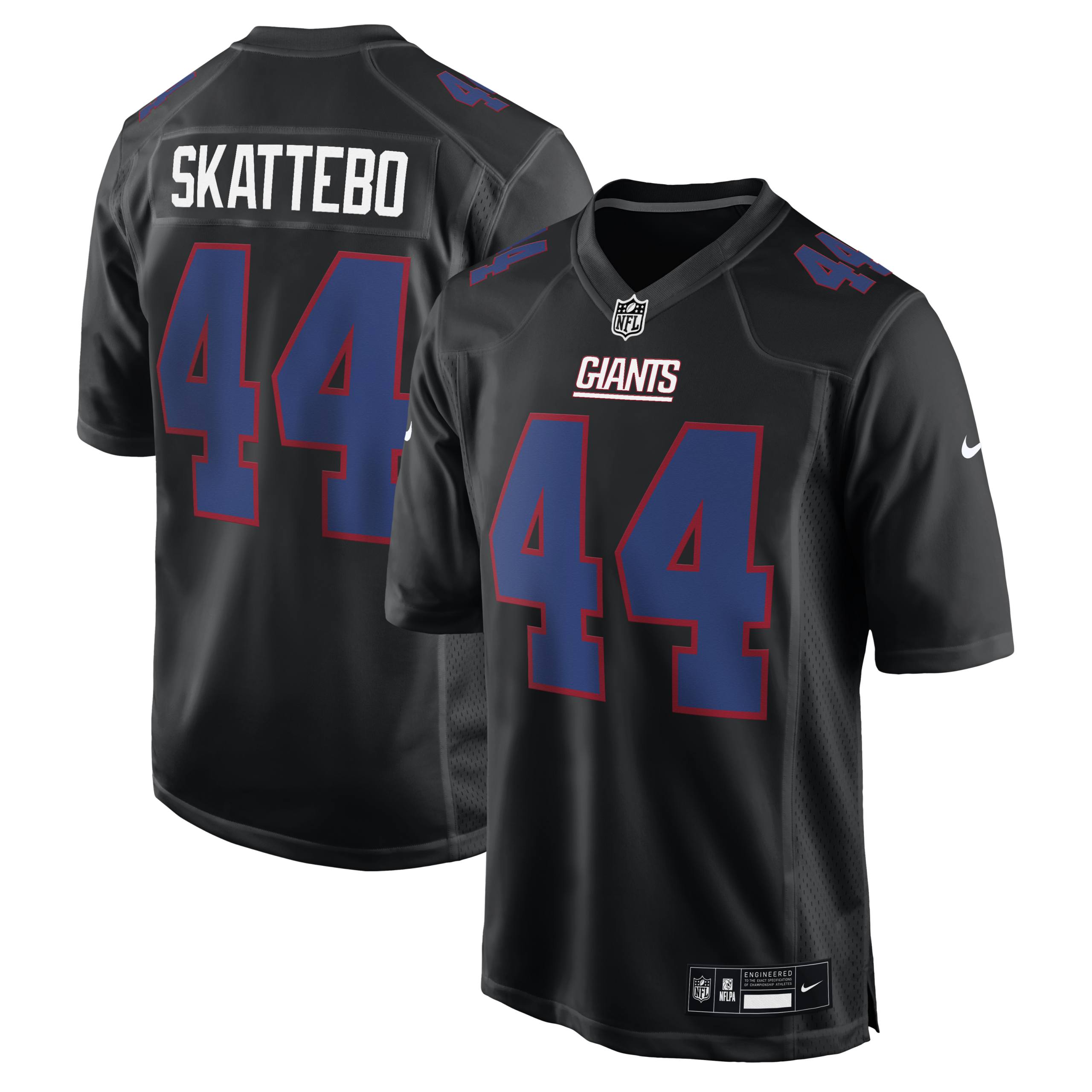 Cam Skattebo New York Giants Nike Fashion Game Jersey - Carbon Black