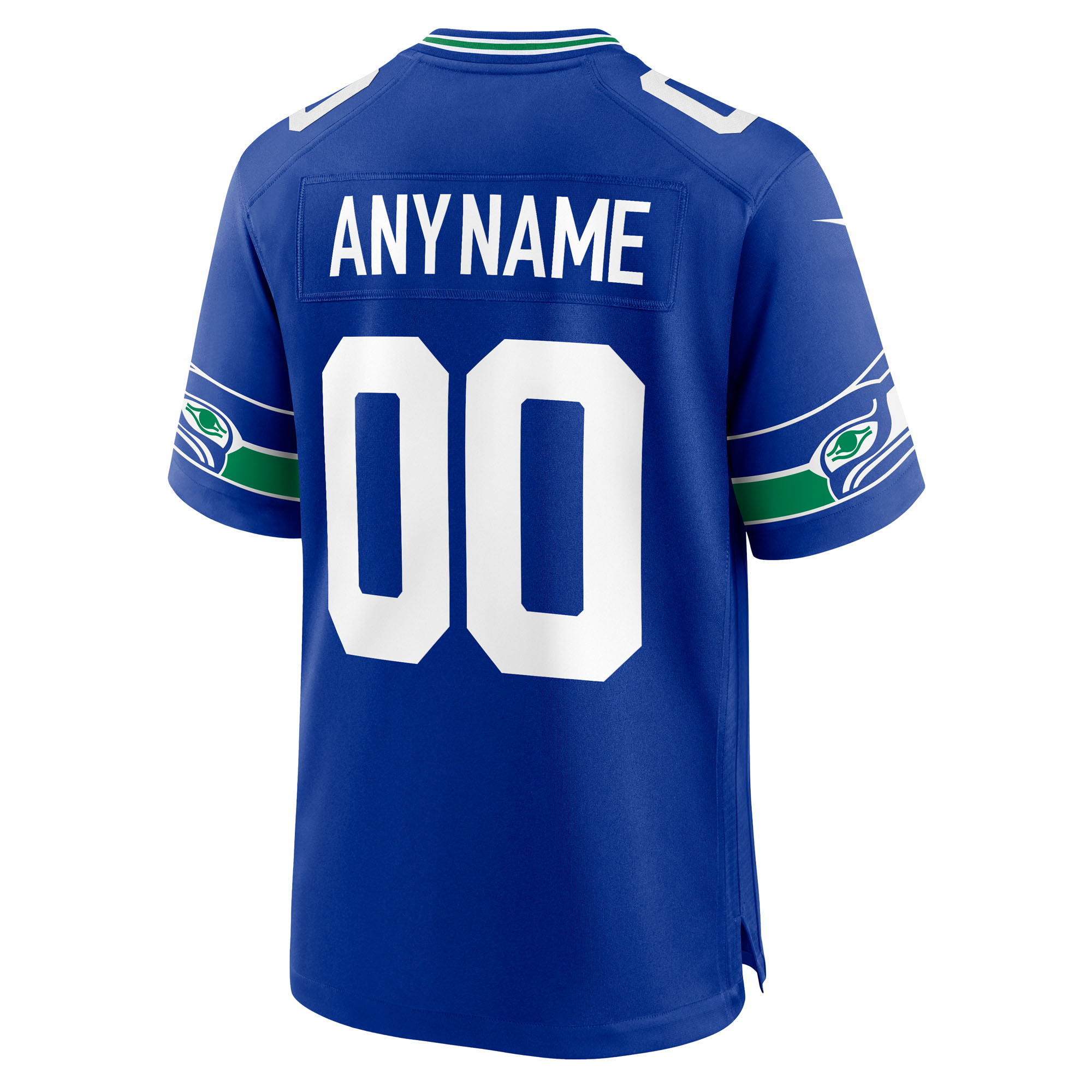 Seattle Seahawks Nike 50th Season Throwback Custom Game Jersey - Royal - Image 3