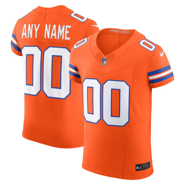 Denver Broncos Nike Alternate 2 Mile High Collection 1977 Throwback Vapor F.U.S.E. Elite Custom Jersey - Orange