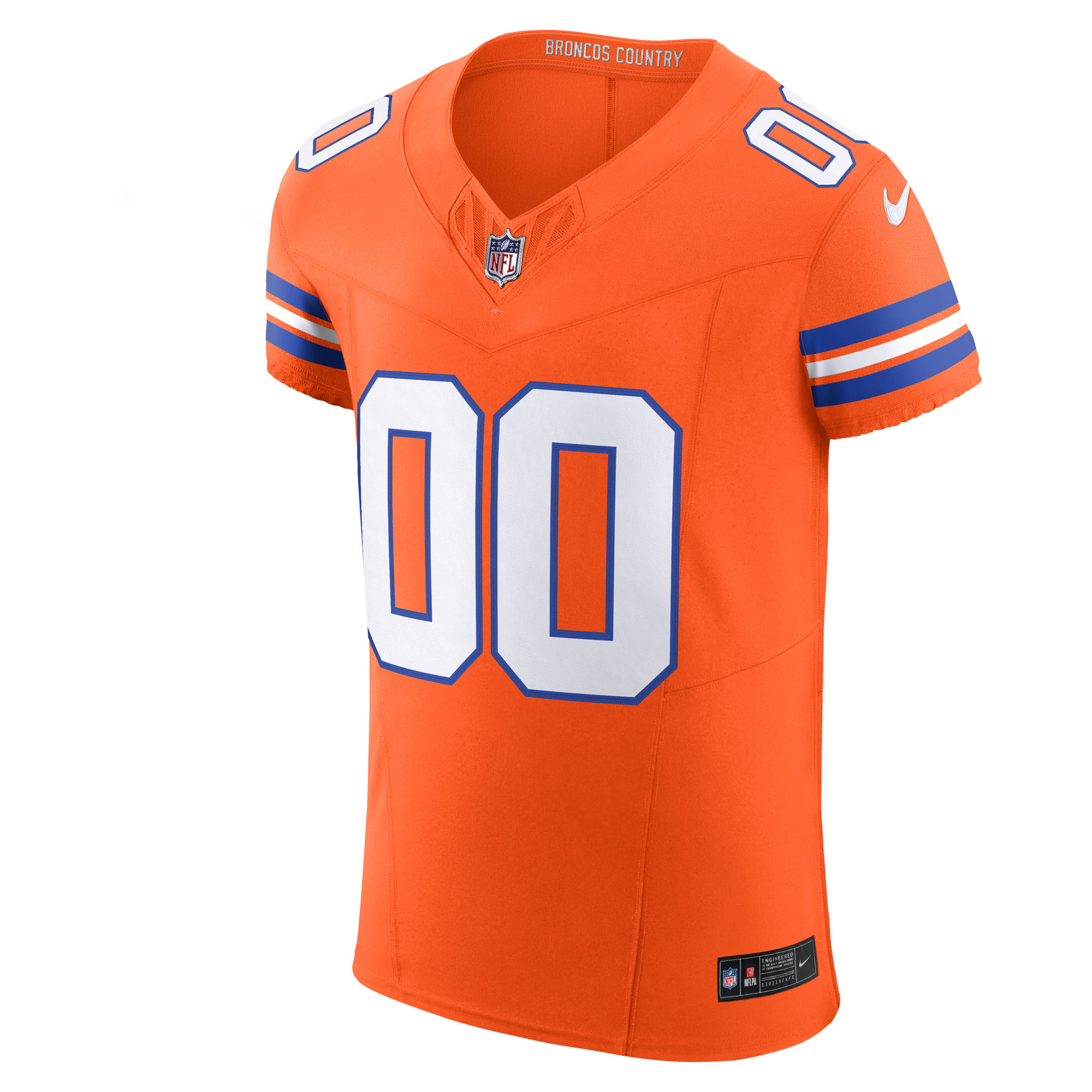 Denver Broncos Nike Alternate 2 Mile High Collection 1977 Throwback Vapor F.U.S.E. Elite Custom Jersey - Orange - Image 2