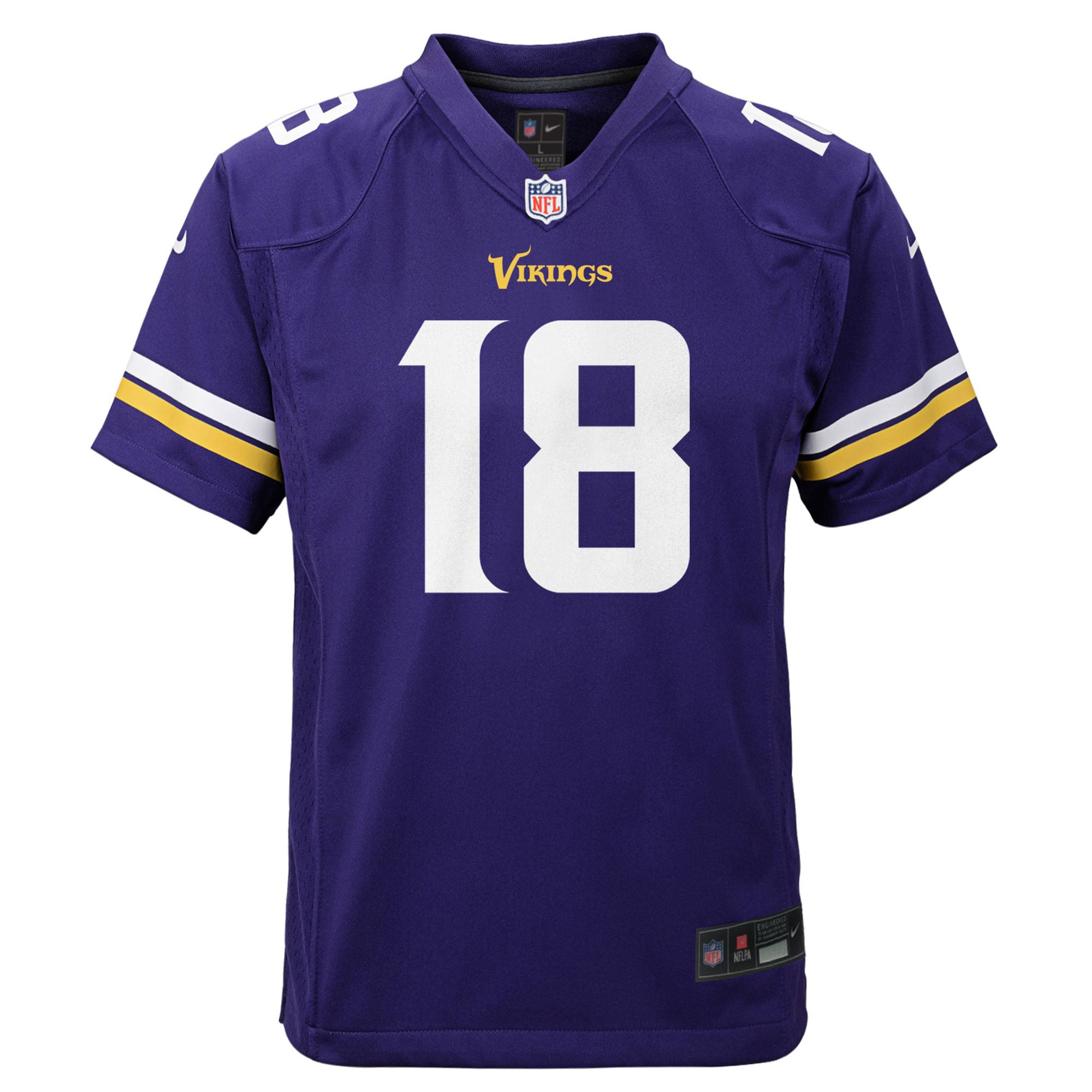Justin Jefferson Minnesota Vikings Nike Youth Game Jersey - Purple - Image 2