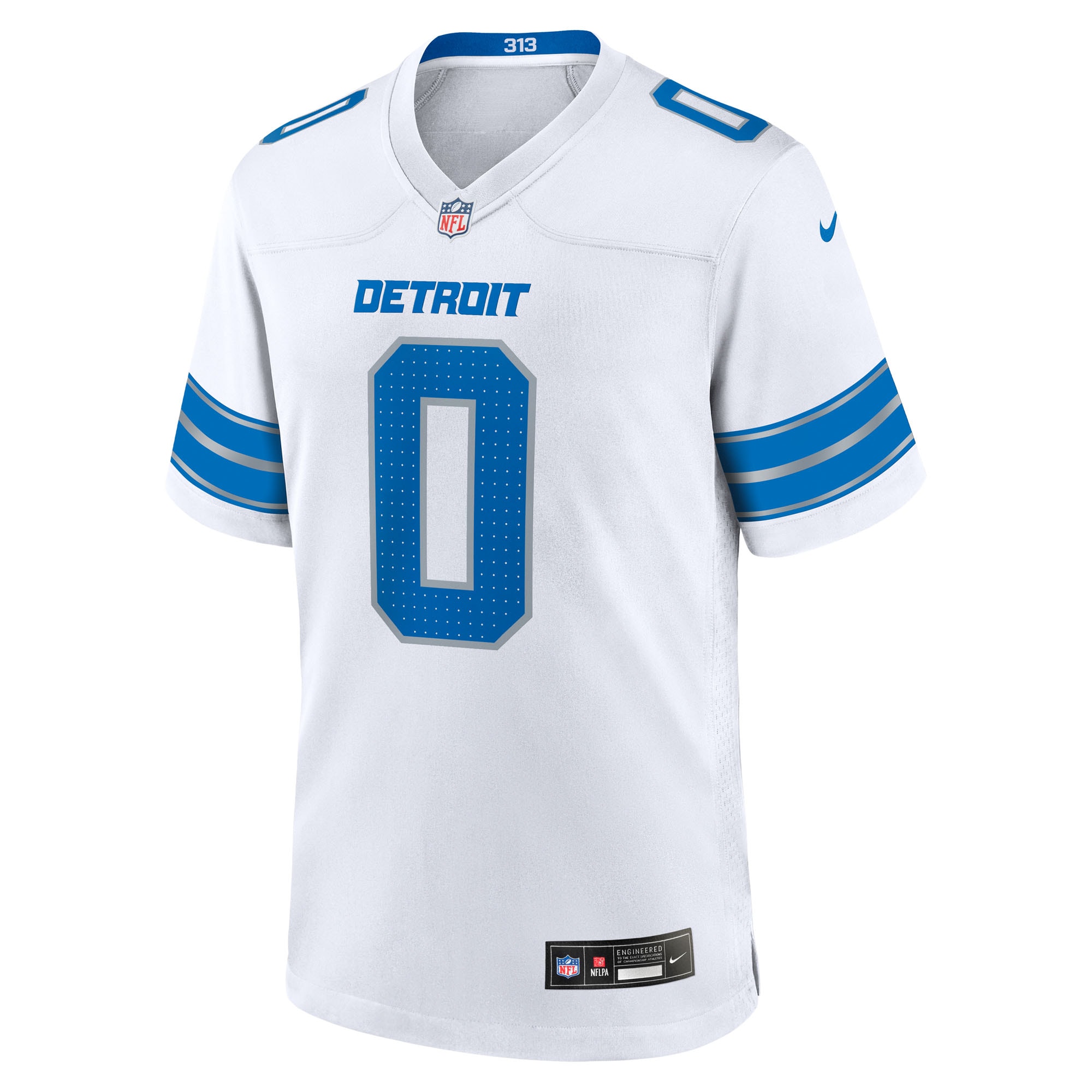 Jahmyr Gibbs Detroit Lions Nike Game Player Jersey - White - Image 2