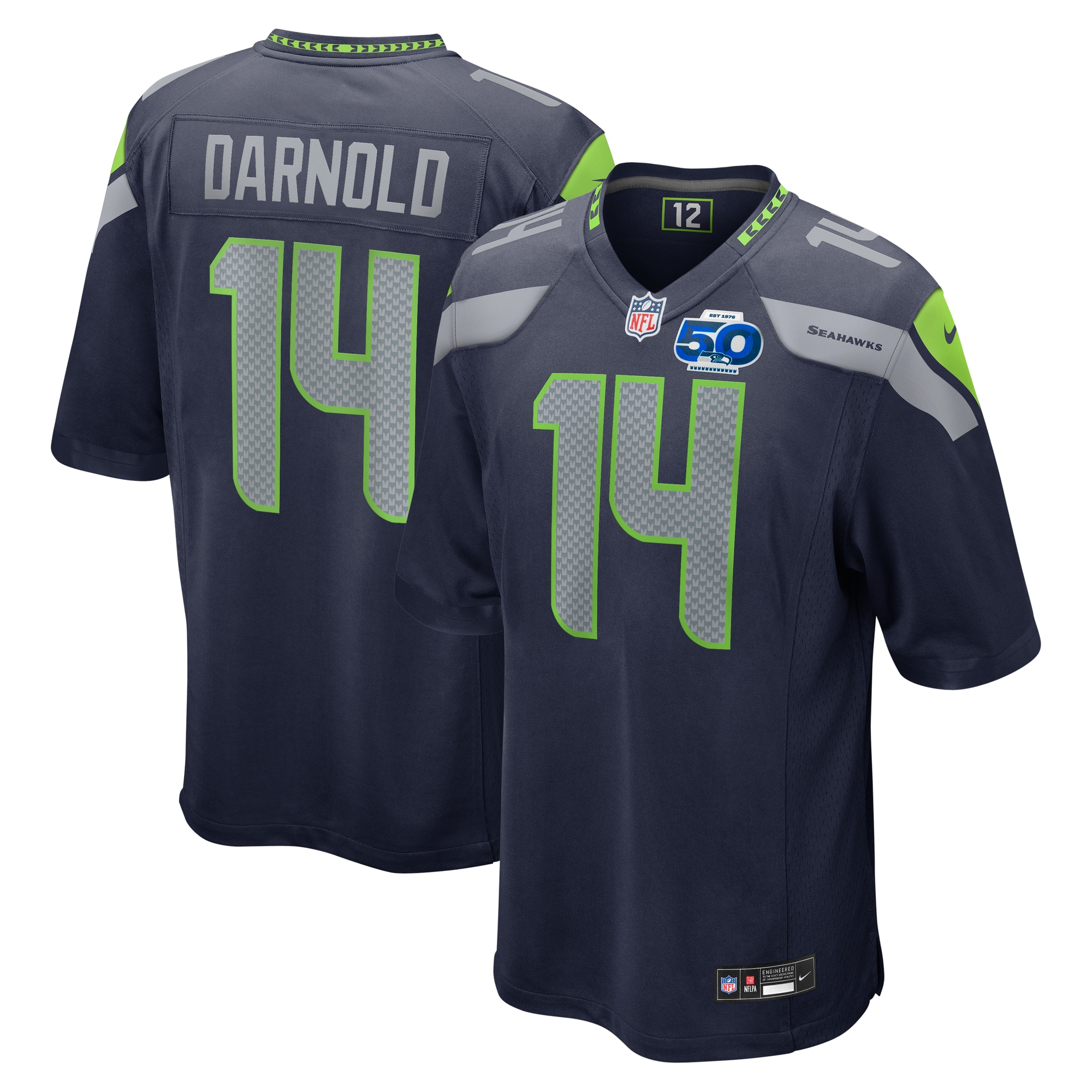 Sam Darnold Seattle Seahawks Nike Team 50th Season Game Jersey - College Navy
