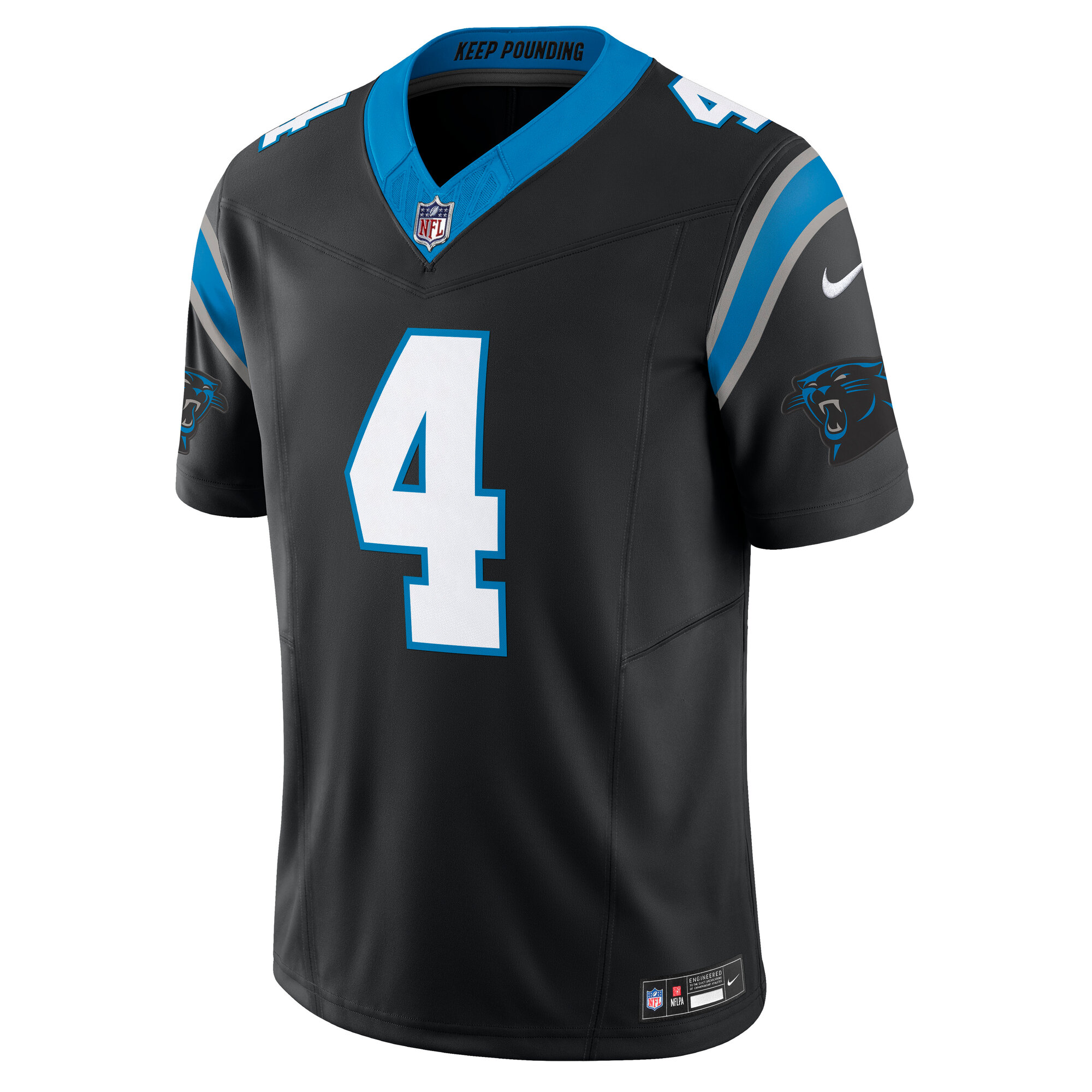 Tetairoa McMillan Carolina Panthers Nike Team Vapor F.U.S.E. Limited Jersey - Black - Image 2