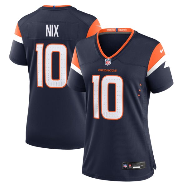 Bo Nix Denver Broncos Nike Women's Alternate Game Jersey - Navy