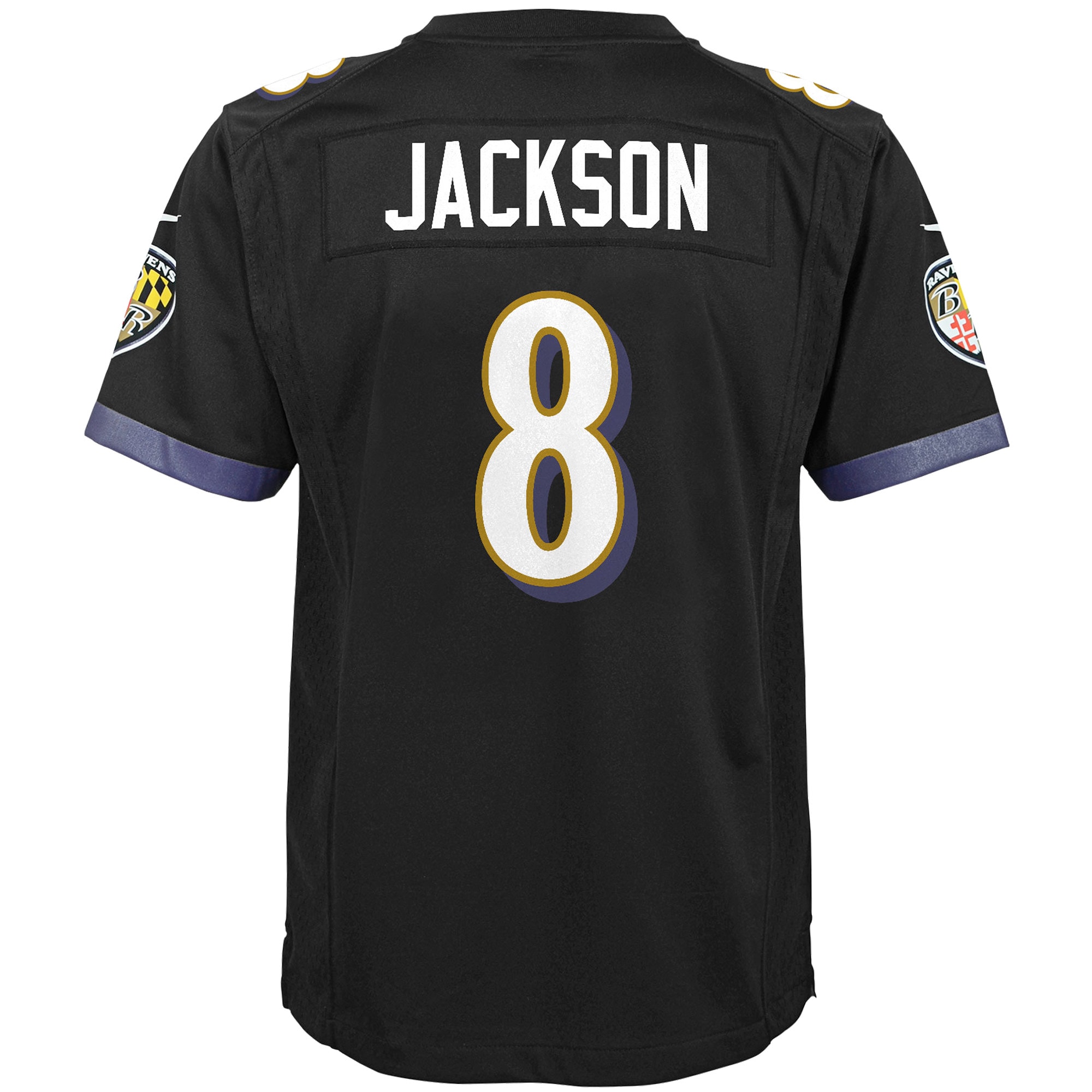 Lamar Jackson Baltimore Ravens Nike Youth Game Jersey - Black - Image 3