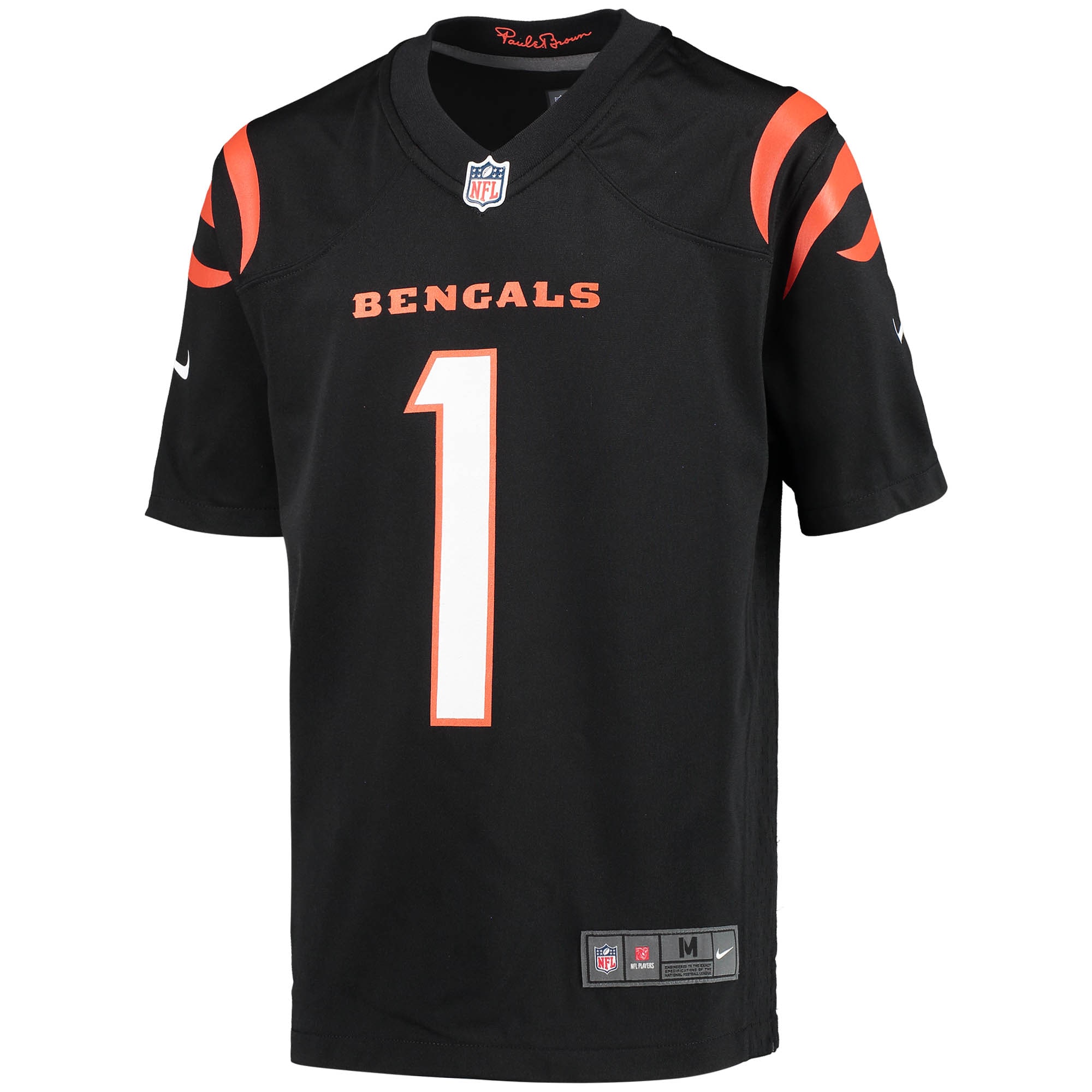 Ja'Marr Chase Cincinnati Bengals Nike Youth Game Jersey - Black - Image 2