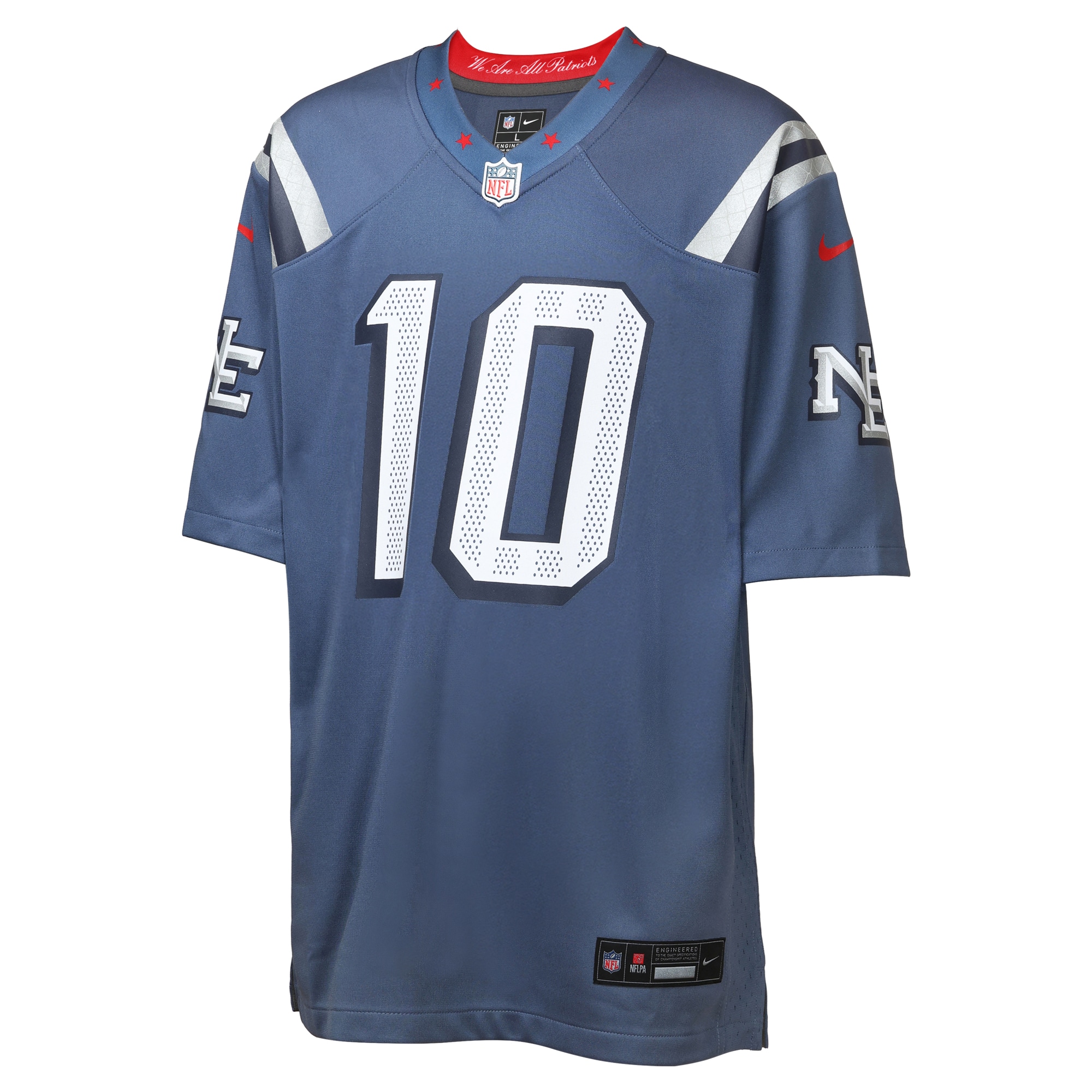 Drake Maye New England Patriots Nike Youth 2025 Rivalries Collection Game Jersey - Storm Blue - Image 2