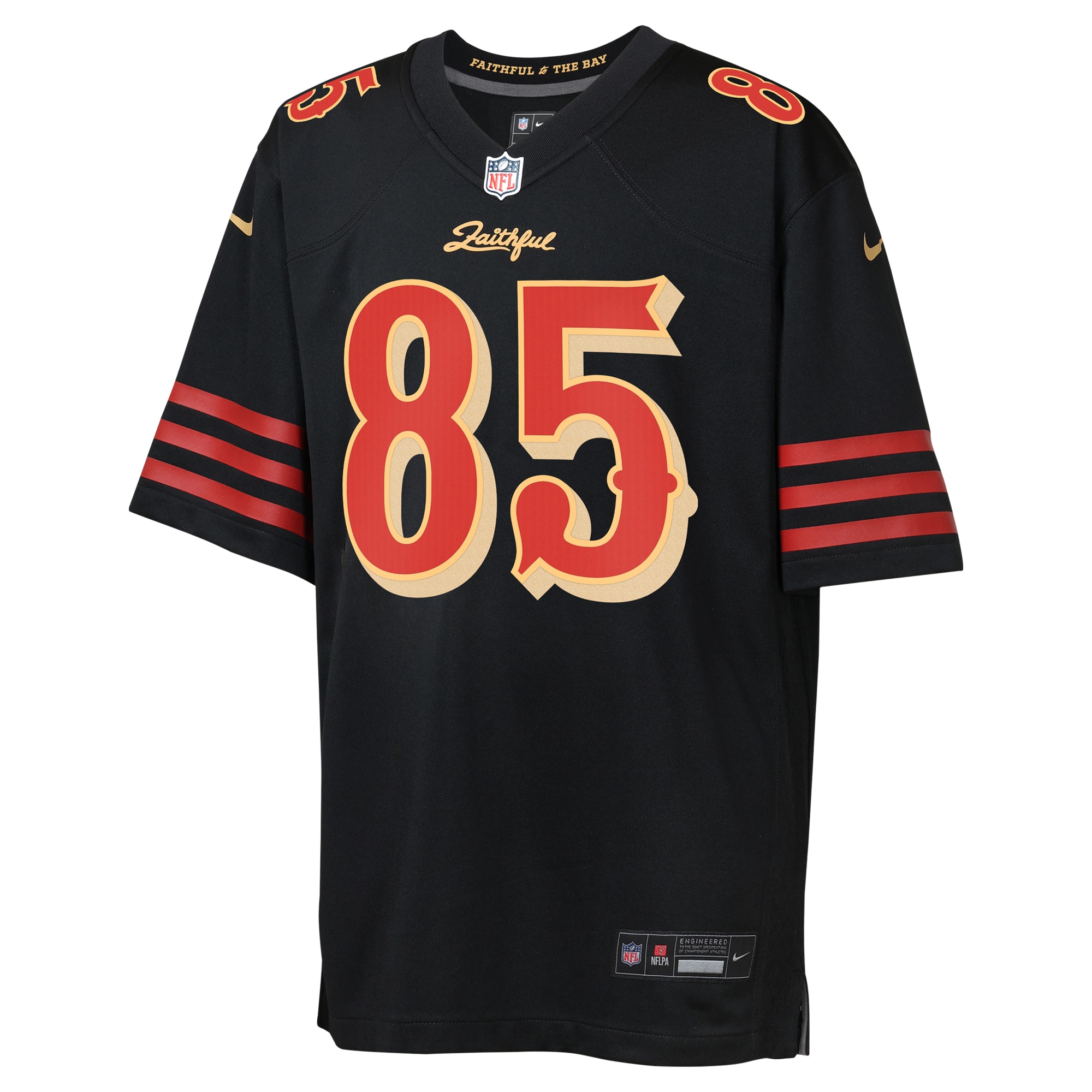 George Kittle San Francisco 49ers Nike Youth 2025 Rivalries Collection Game Jersey - Black - Image 2