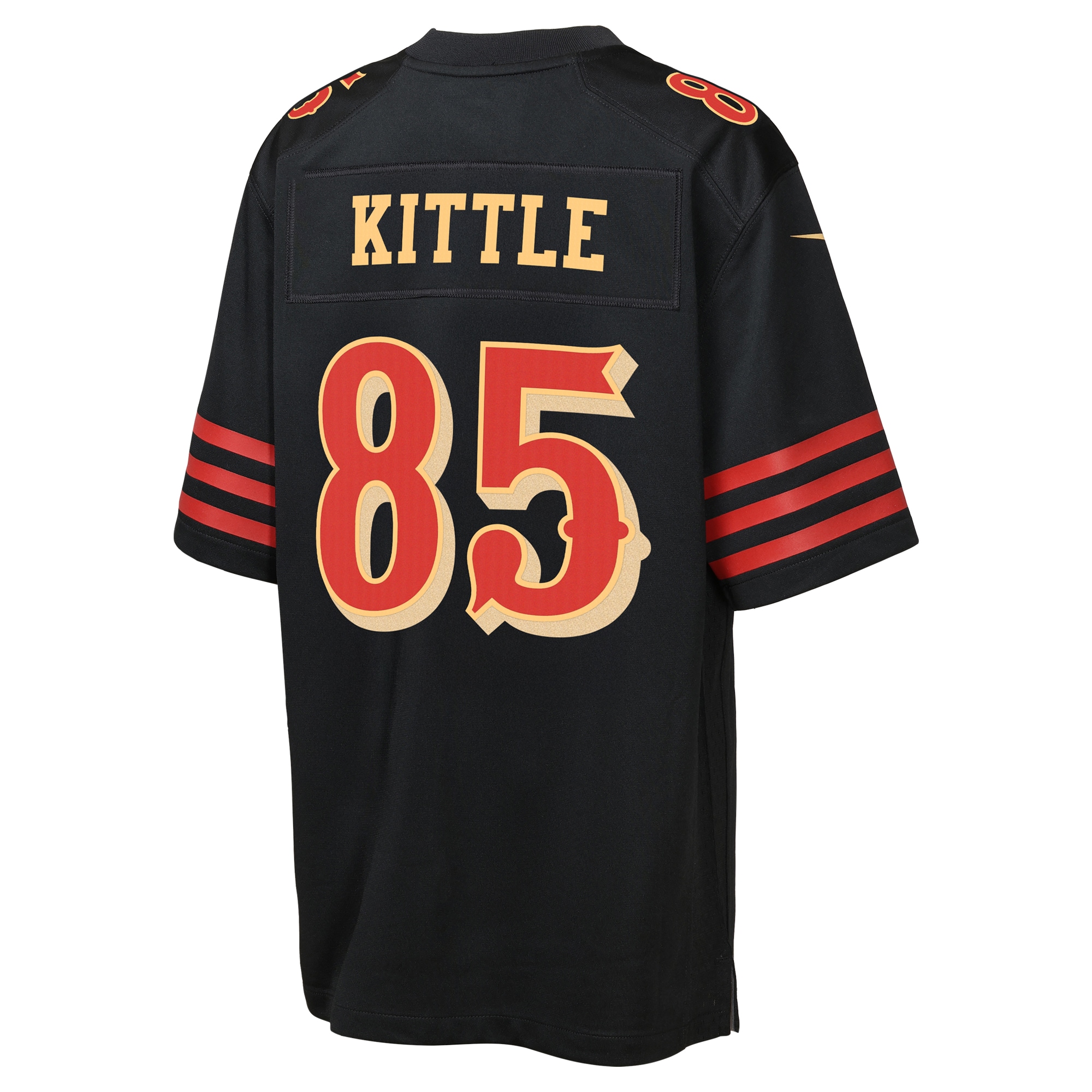 George Kittle San Francisco 49ers Nike Youth 2025 Rivalries Collection Game Jersey - Black - Image 3