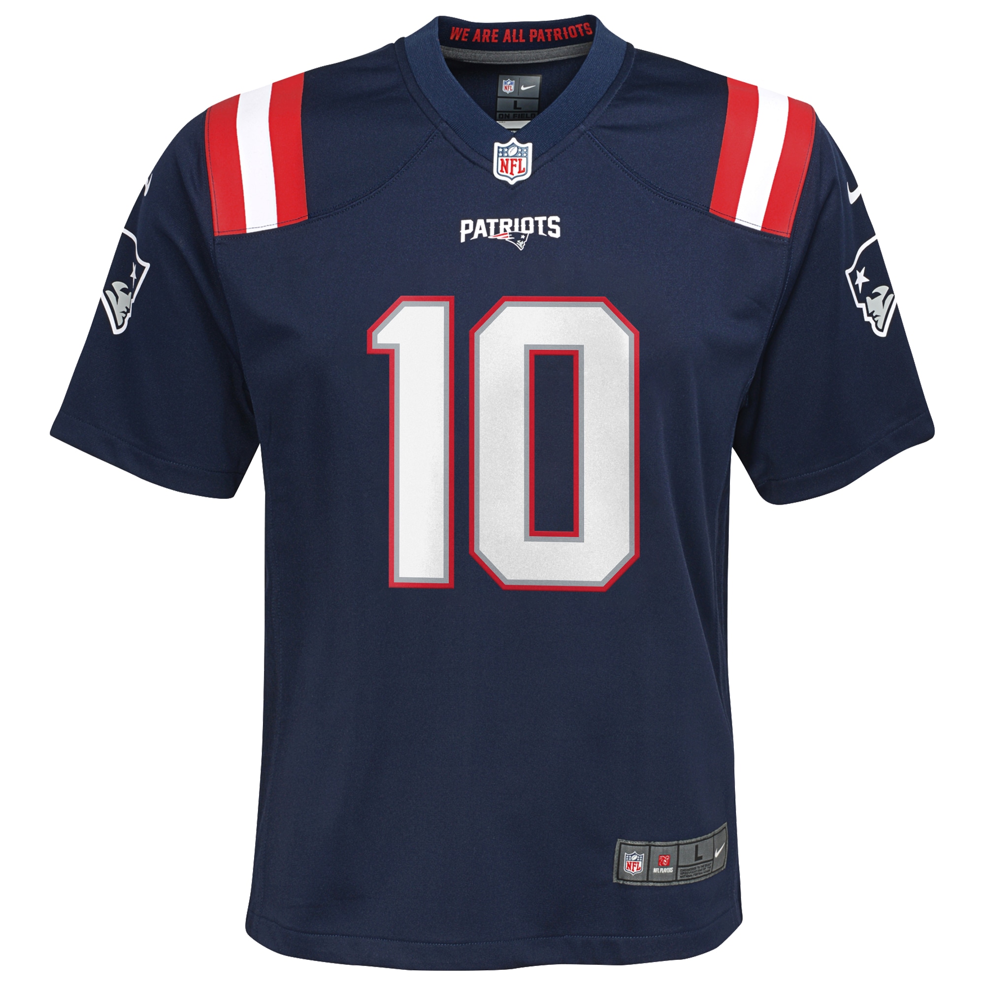 Drake Maye New England Patriots Nike Youth Game Jersey - Navy - Image 2