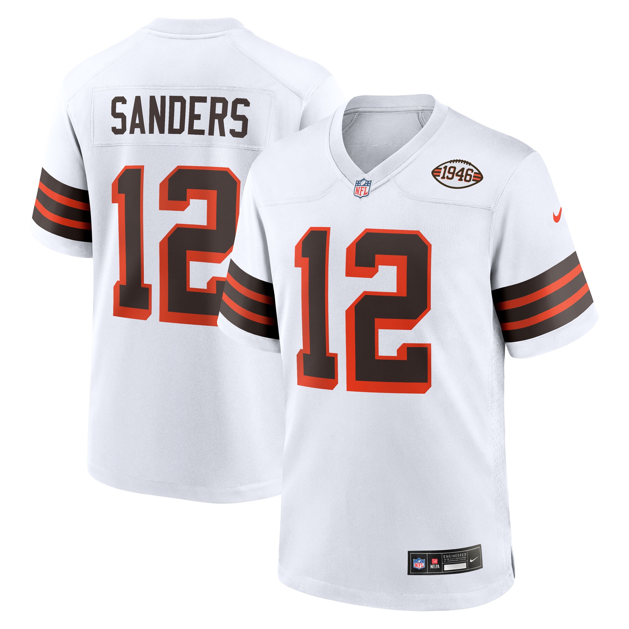 Shedeur Sanders Cleveland Browns Nike 2025 NFL Draft 2nd Alternate Game Jersey - White