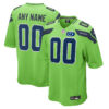 Seattle Seahawks Nike 50th Season Alternate Custom Game Jersey - Neon Green